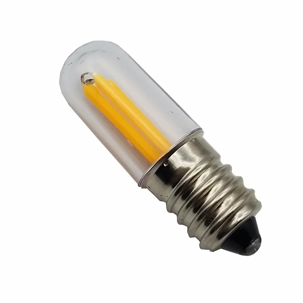 YSJX Lighting, Confezione da 20 Lampadine a Filamento LED T15 AC220V E12/E14 2W LED Lampada da Frigo Mini Lampada Notturna Indicatore Luminoso Lampadine per la casa(3000K warm white,E14)