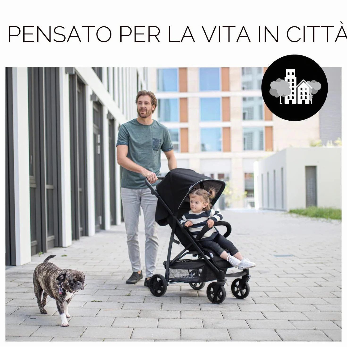 Hauck Rapid 4 Nero Passeggino fino a 22 kg Ruote Antiforatura Pieghevole