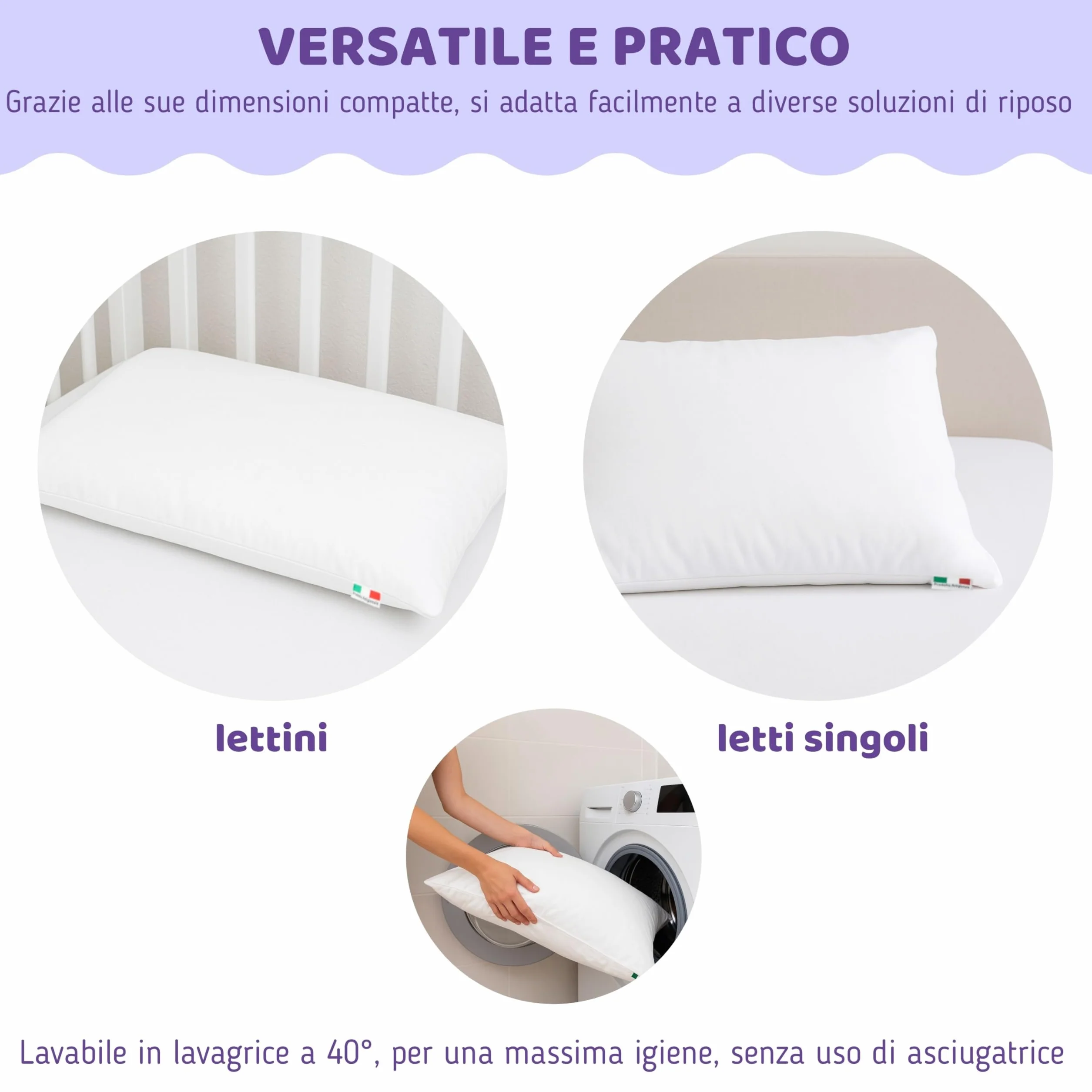 Baby Idea Babysanity Cuscino Letto Antisoffoco Traspirante Per Lettino Neonato Oeko-Tex