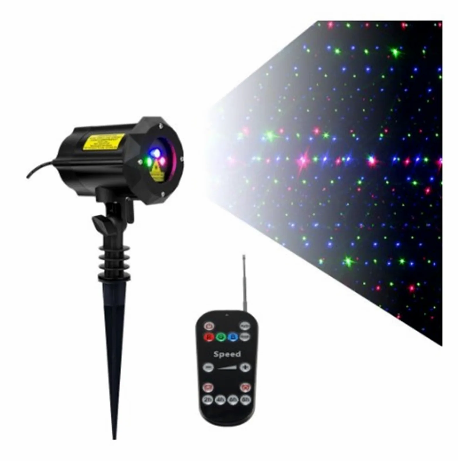 Proiettore di luci natalizie per esterni Proiettore natalizio Faretto paesaggistico a LED Lampada for proiettore con spettacolo di stelle rosse e verdi for le vacanze natalizie da parete di Halloween