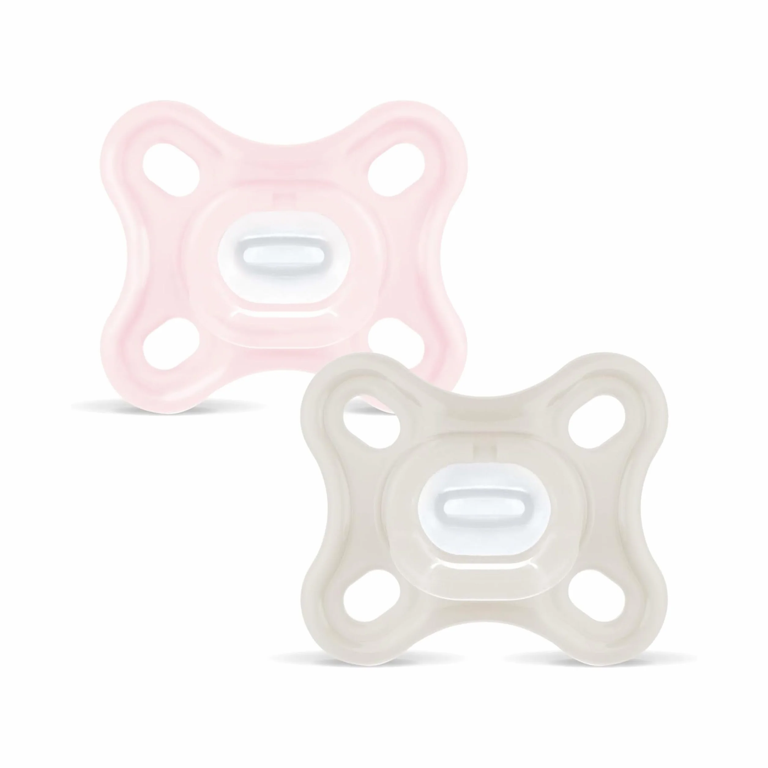 MAM Comfort Succhietto 0-3 mesi Set da 2, Ciuccio in 100% silicone, Rosa/Viola