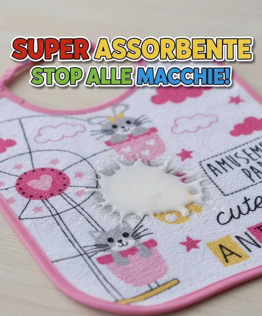 Bavaglini asilo elastico cotone impermeabili Ellepi