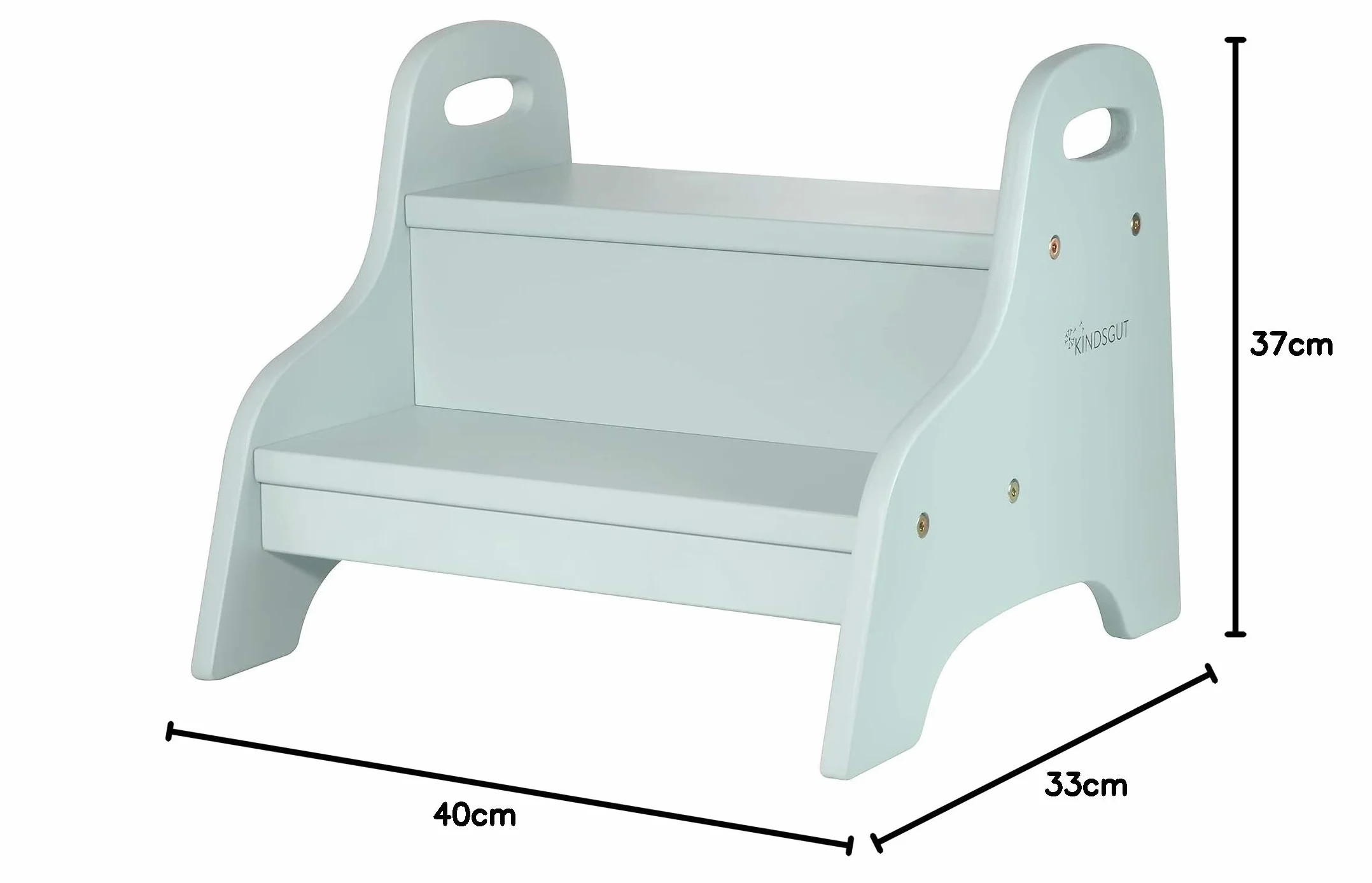Kindsgut Scaletta in legno sgabello 2 gradini bambini acquamarina