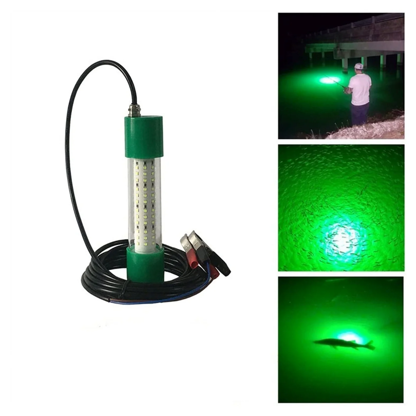 Luci Piscina Luce di pesca subacquea 8 0W/100W Barca da pesca 1 2V IP68 Lampada da pesca a goccia profonda sommergibile PORTATO Luce di pesca subacquea Subacquee Luci ( Color : Blanc , Size : 71-80W )