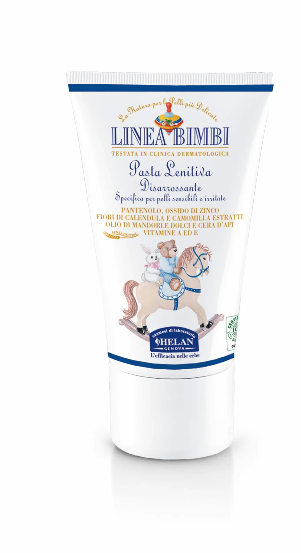 Helan Linea Bimbi Bio Crema Cambio Pannolino 50ml Pasta Protettiva Calmante con Calendula e Vitamina E