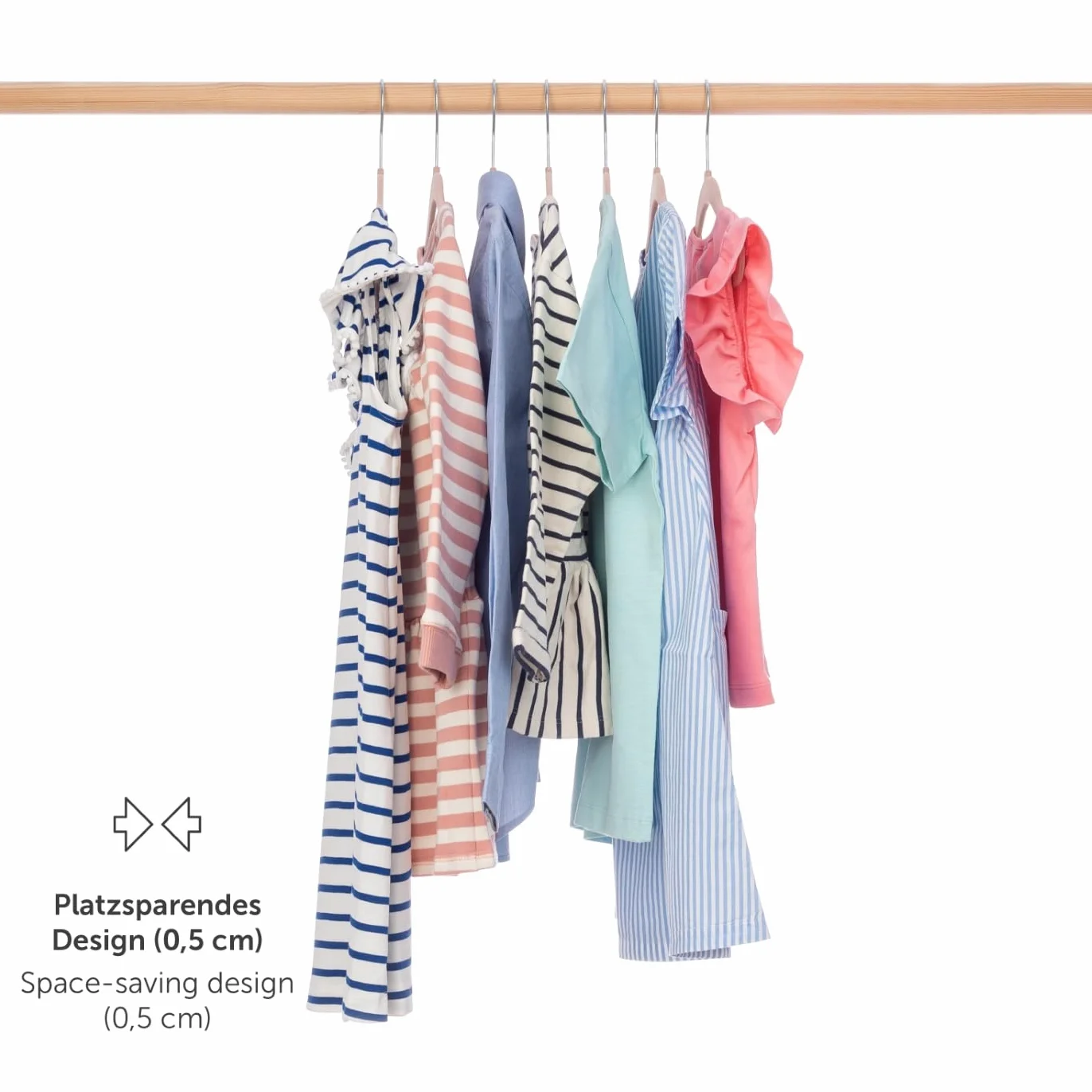 Grucce Bambini 30 Pz in Velluto Salvaspazio Rotanti 360° Antiscivolo Rosa Chiaro