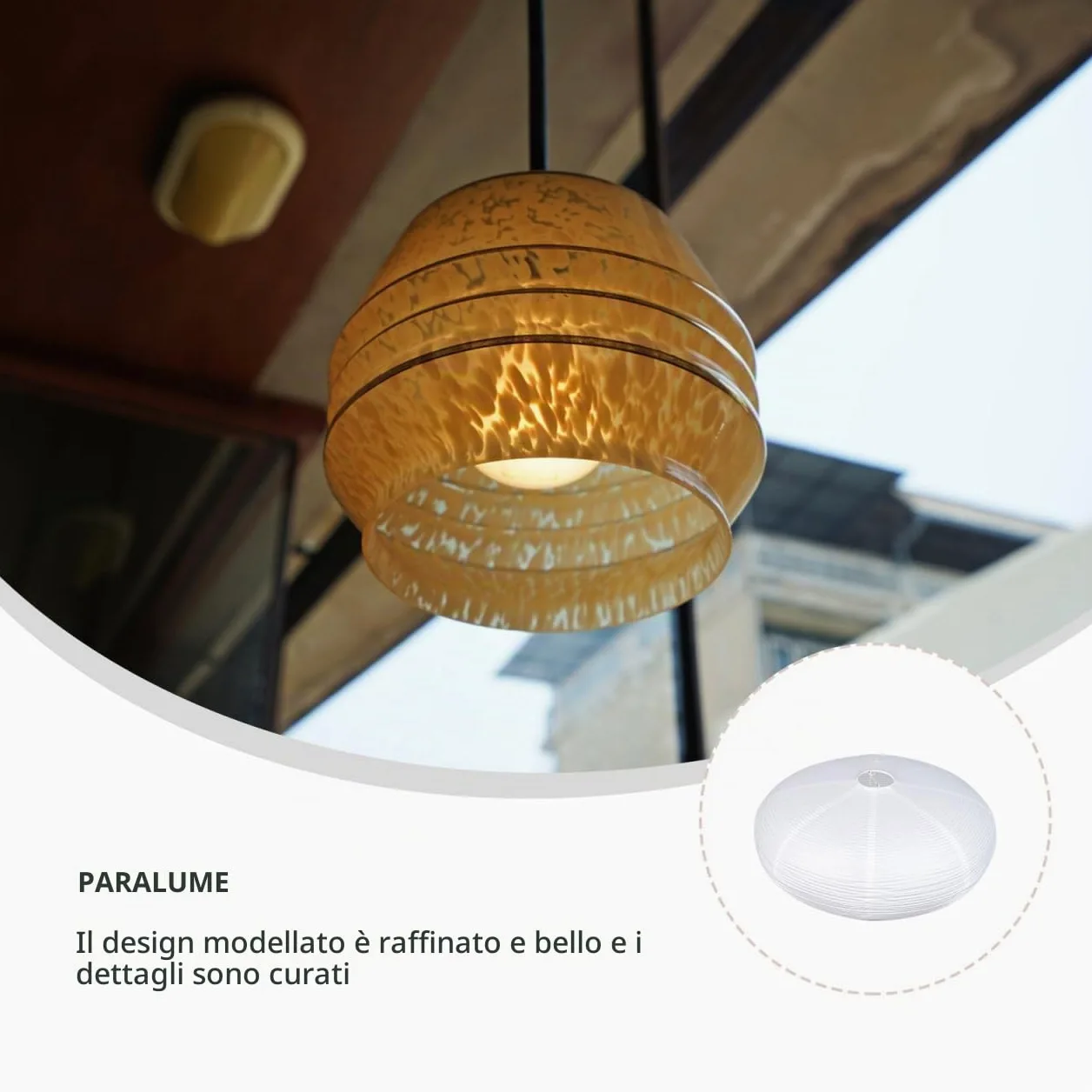 DOITOOL Paralume Giapponese in Carta Di Riso 19.69X19.69X7.87 Pollici Paralume Semplice Per Lampada Da Soffitto Interni Casa Studio Ufficio Protezione Occhi Decorazione Artistica
