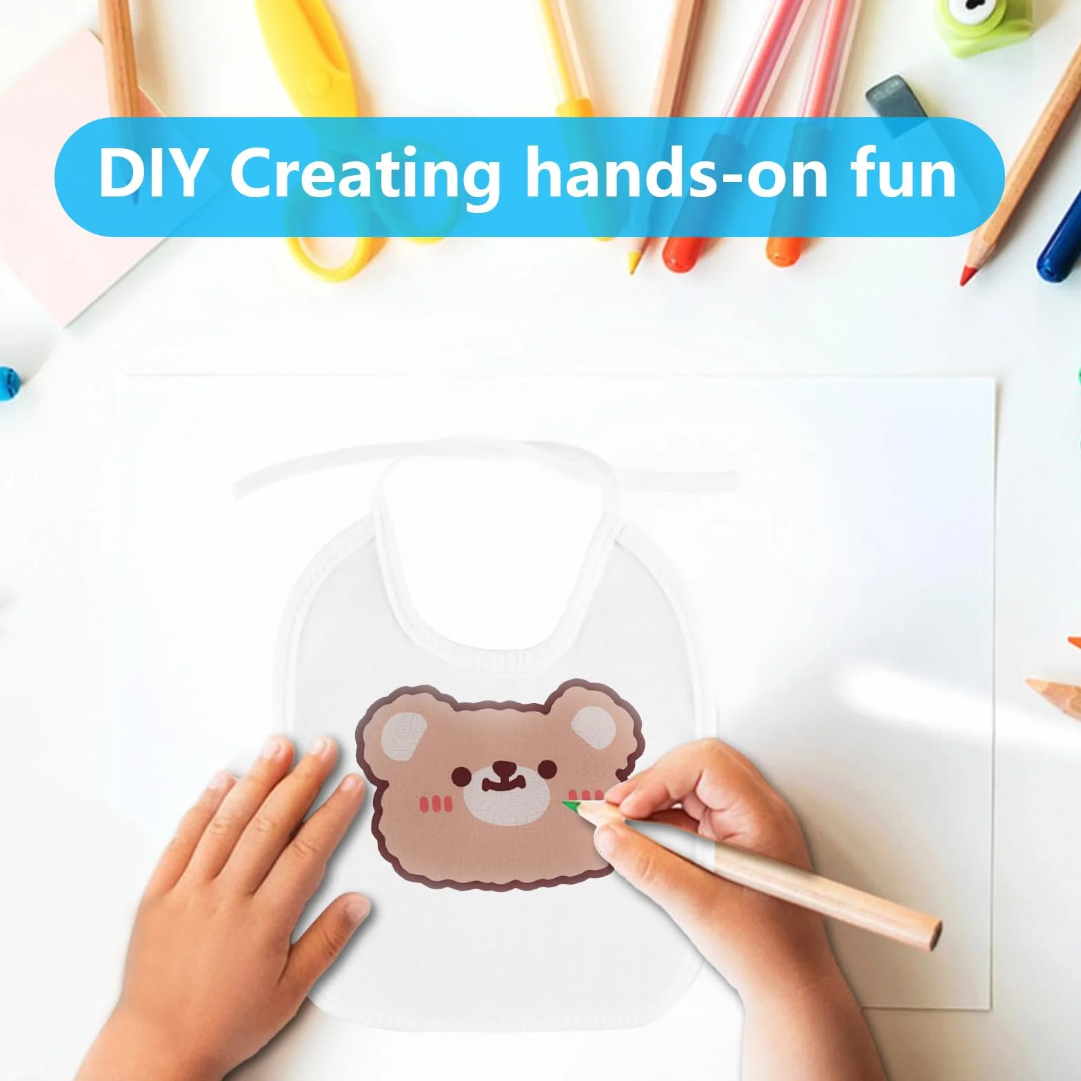 Bavaglini Bianchi per Pittura Set di 12 Impermeabili Cotone Neonati Maschi Femmine Sgocciolamento Alimentazione Dentizione Regali Baby Shower