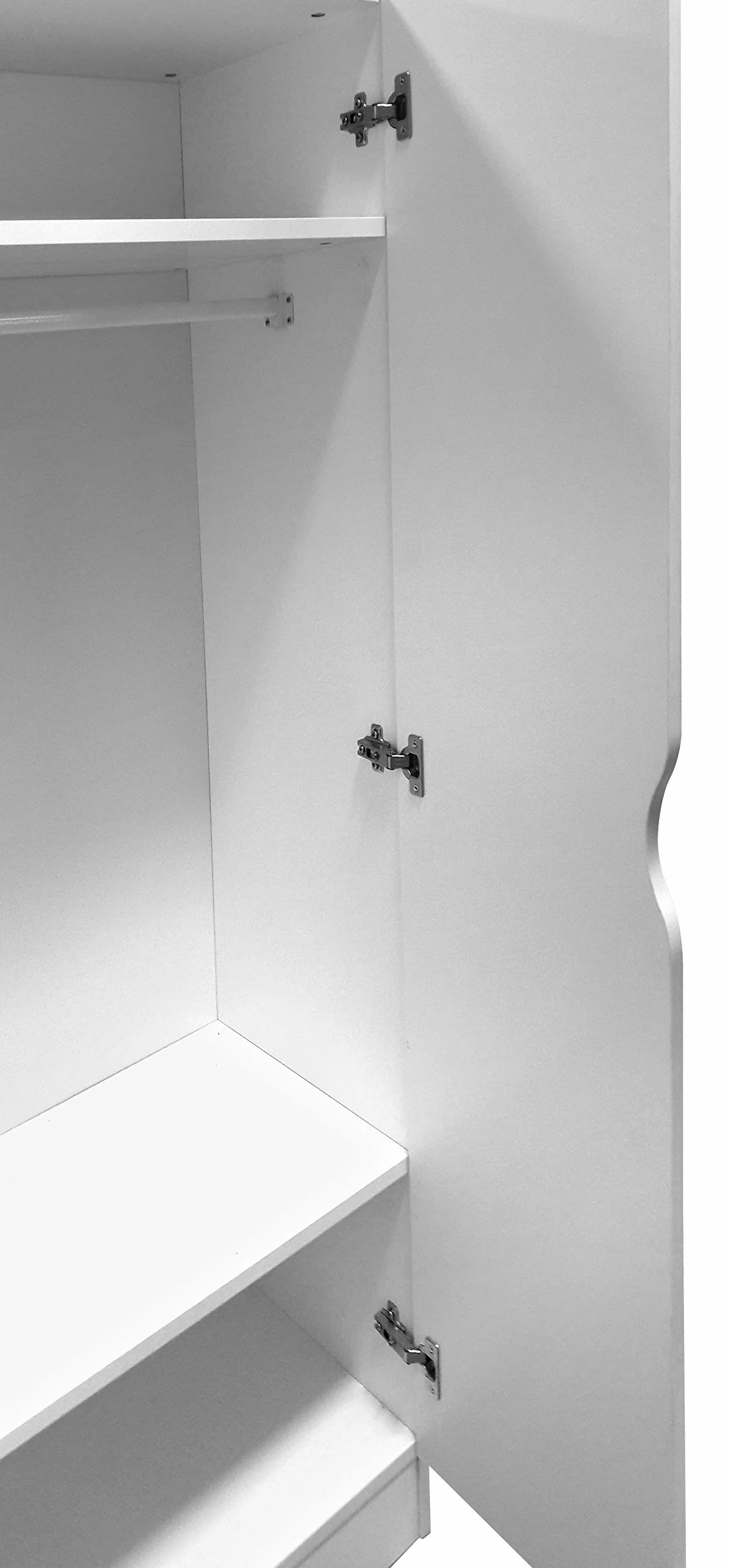 Armadio Bianco Unicorno Rosa per Bambini in Legno 70x42,5x161,5 cm