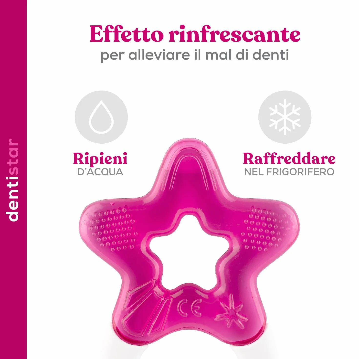 Dentistar Set di 2 Massaggiagengive Rinfrescanti per Bambini - Giocattolo Dentizione Senza BPA Turchese