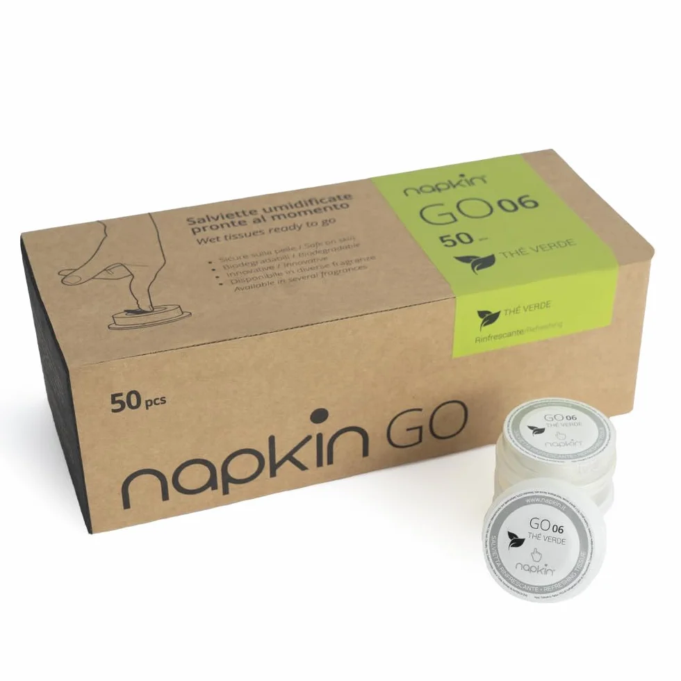 Napkin GO 06 Salviettine Verde Umidificate Anallergiche Conf. 50pz