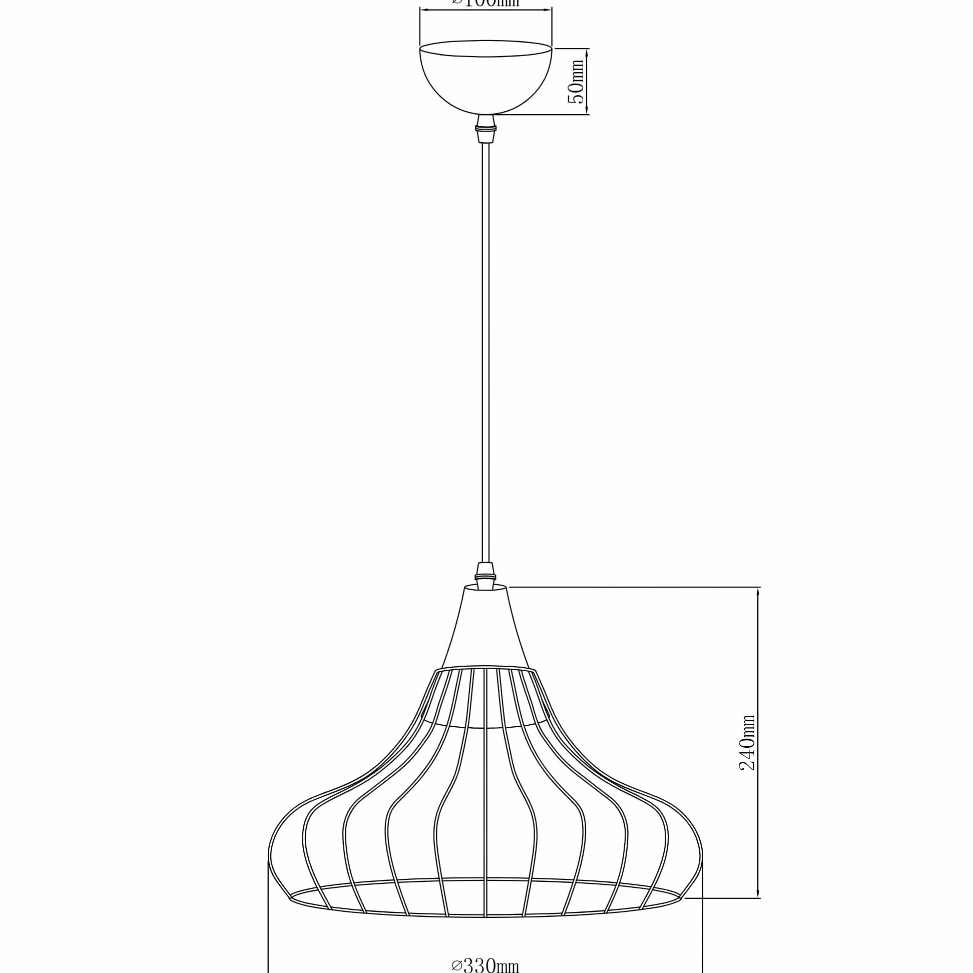 Sospensione GTV LOTTE, plafoniera LOTTE, 2660, AC220-240 V, 50/60 Hz, 1*E27, IP20, DIAMETRO 33 CM, all'unità, blu