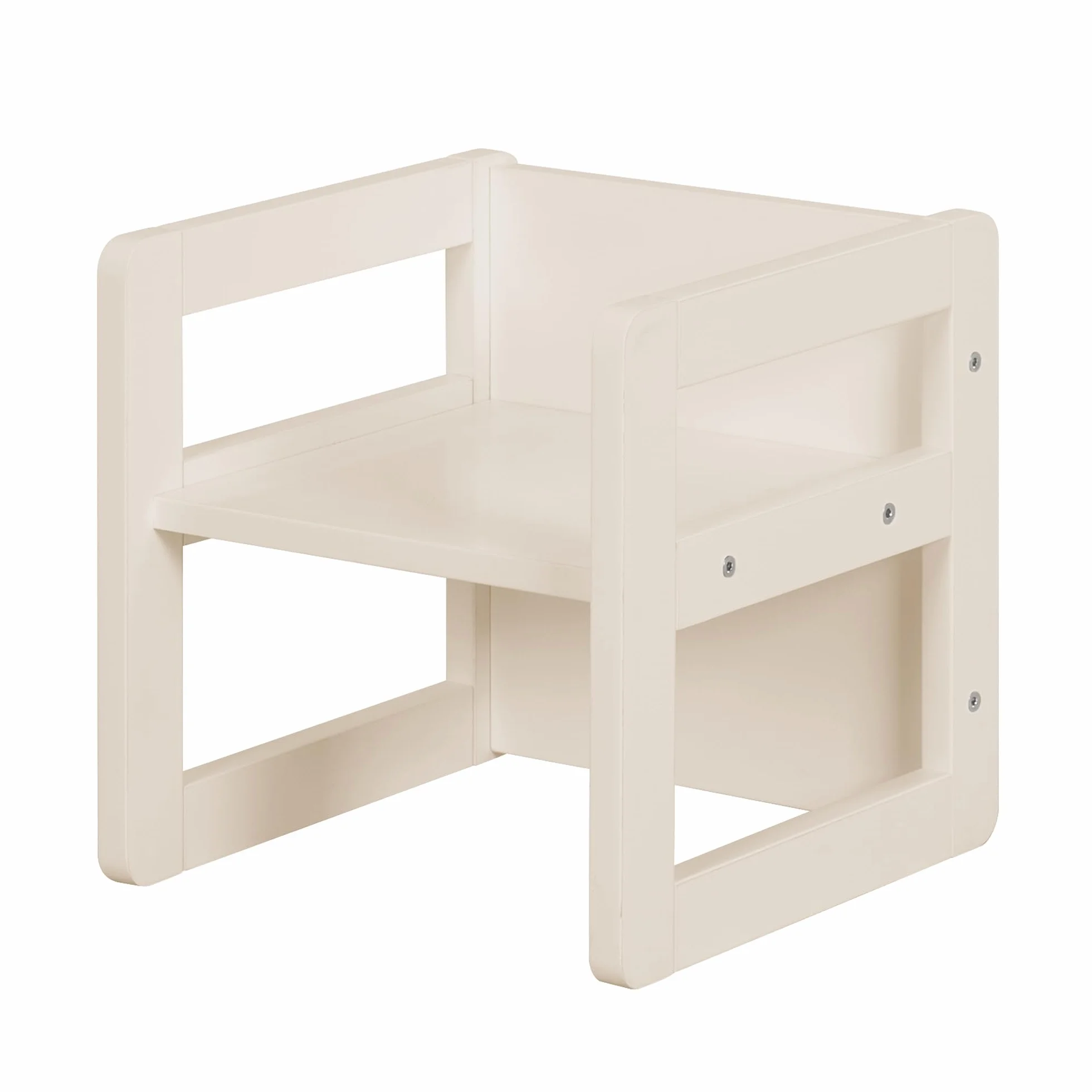 roba Set Sgabello e Tavolo Reversibili 3 in 1 - Regolazione in 3 Altezze di Seduta - Mobili per Bambini - Legno Beige/Cashmere