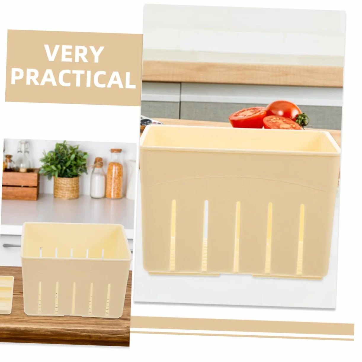 Stampo per Pressa per Formaggio e Tofu 4 Pezzi 140x105x95 Mm Plastica Resistente