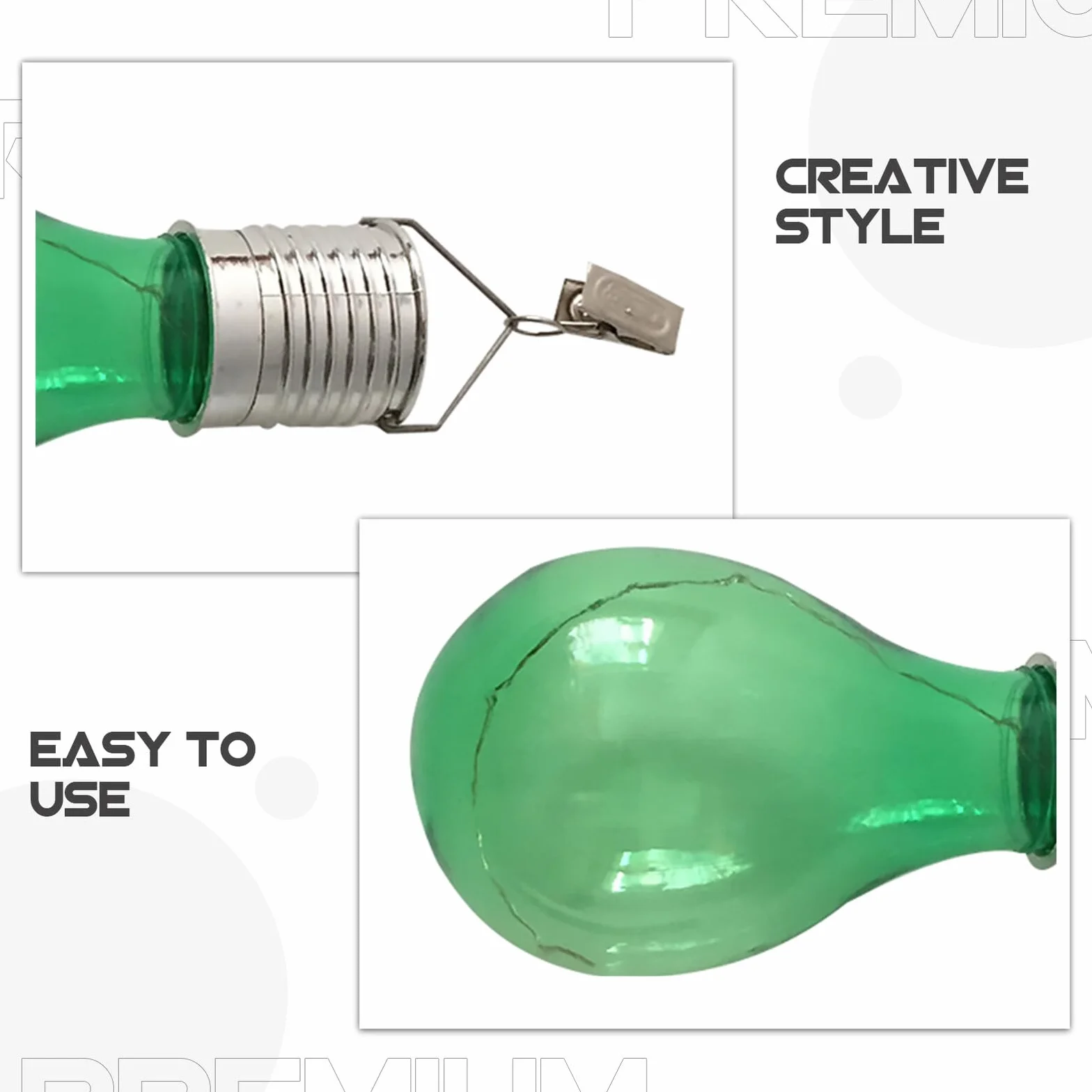 VALICLUD Lampadine Solari da Esterno LED Clip Impermeabili, Set da 5 Lampadine Sospese Colorate per Decorazioni Giardino, Illuminazione a Energia Solare per Feste e Ambienti Esterni