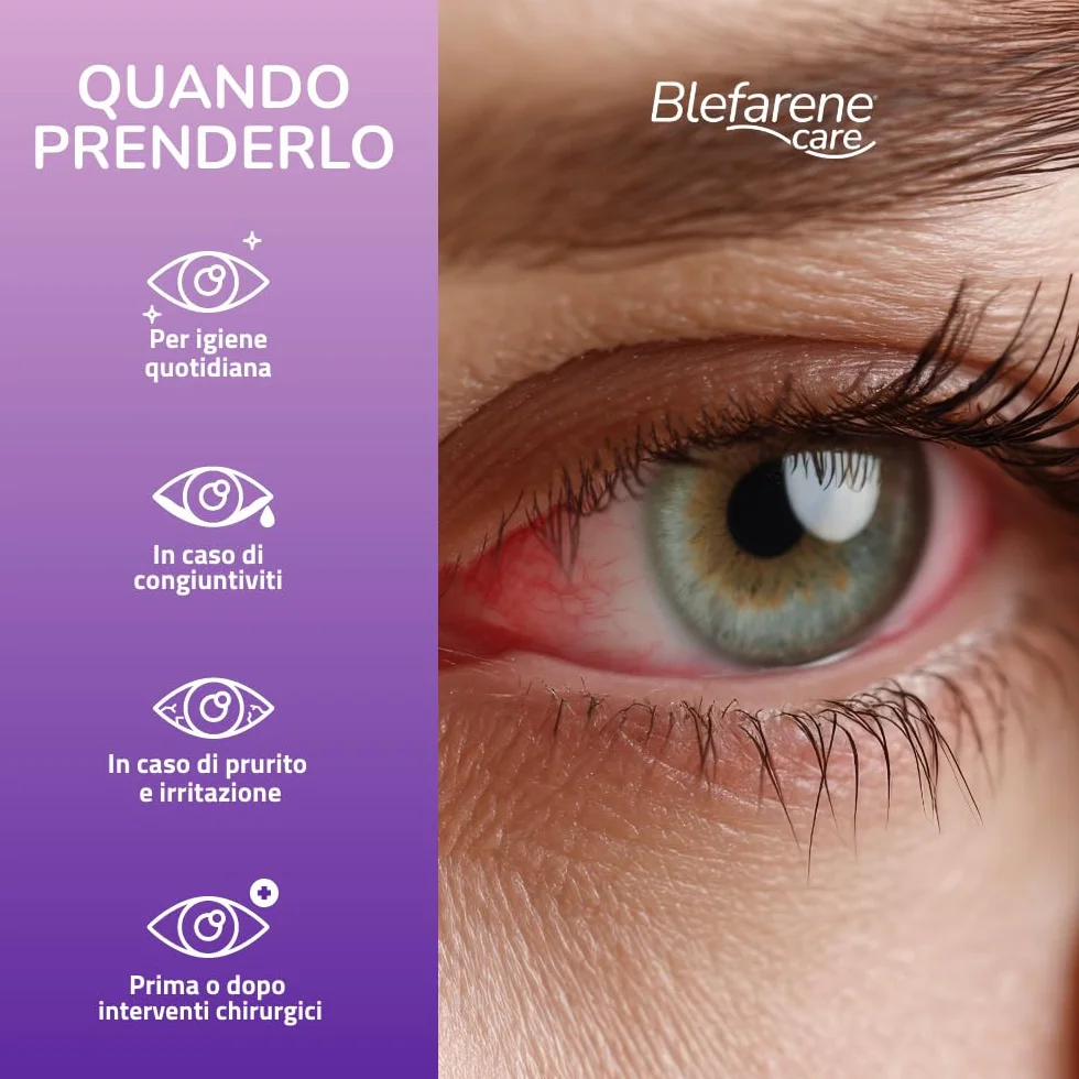 Pharmanutra Blefarene CARE Salviette monouso in cotone per igiene occhi e ciglia con camomilla 20 unità