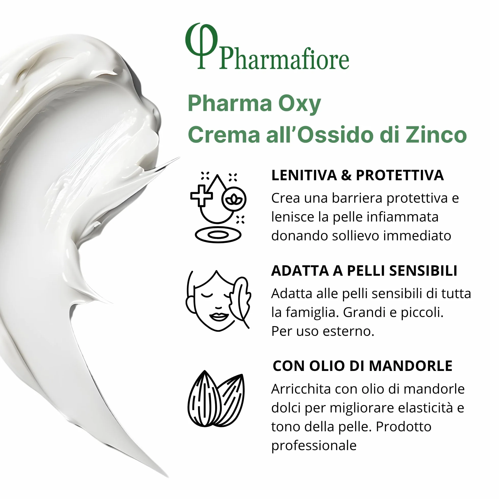 Crema all'Ossido di Zinco Lenitiva Pasta Protettiva per Pelli Irritate 500 ml