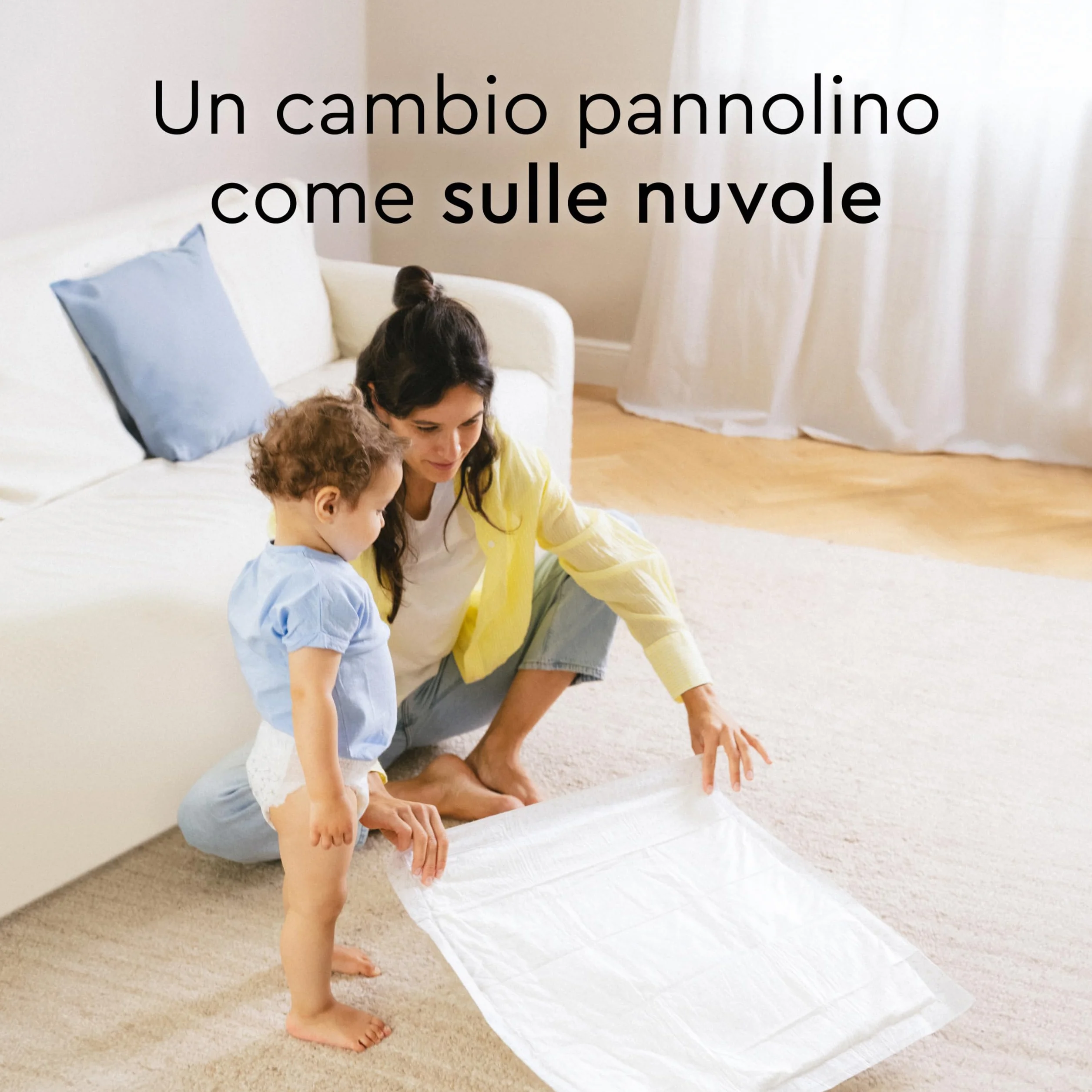 LILLYDOO Teli cambio 60x60 cm 50 pezzi senza profumi pelli sensibili dermatologicamente testati
