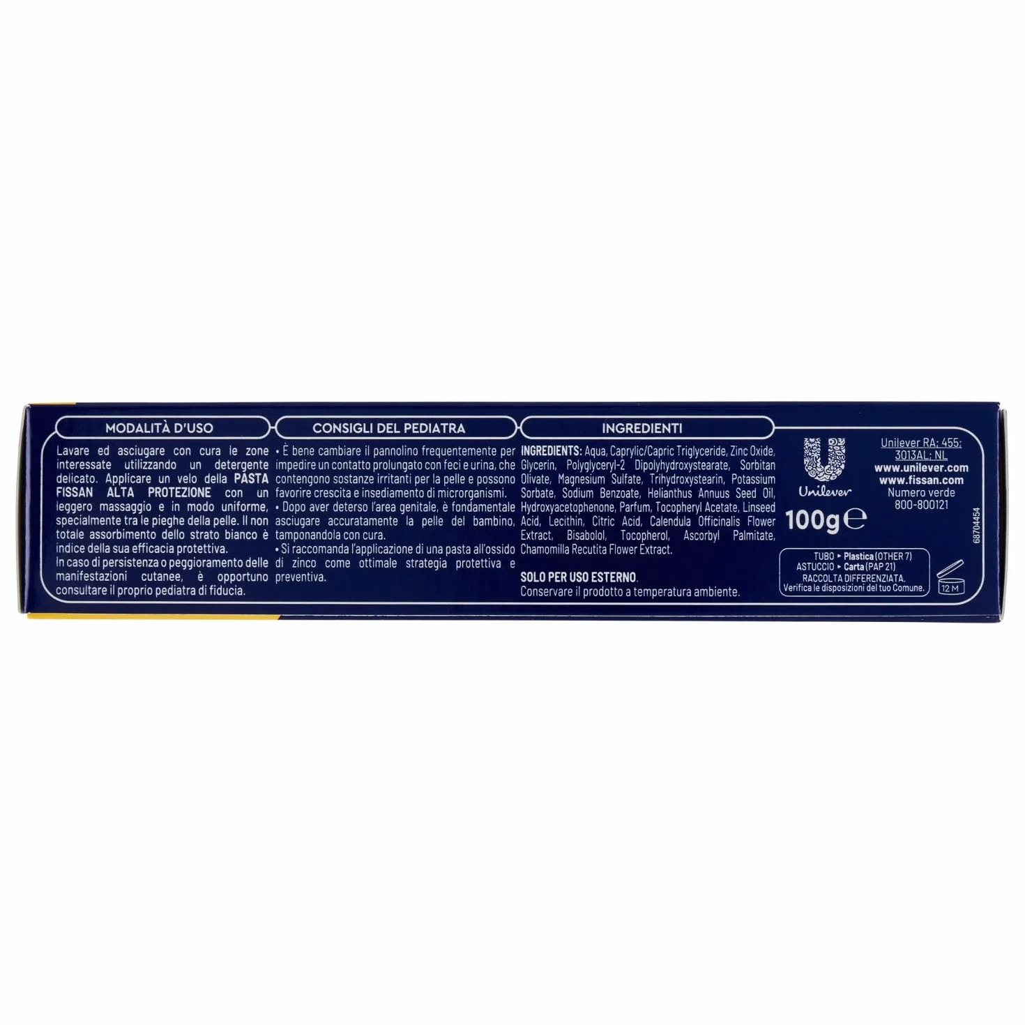 Fissan Pasta Alta Protezione 100g Trattamento Lenitivo Anti Irritazioni e Arrossamenti