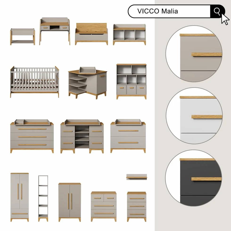 VitaliSpa Guardaroba bambini Malia Bianco 70x186.8 cm