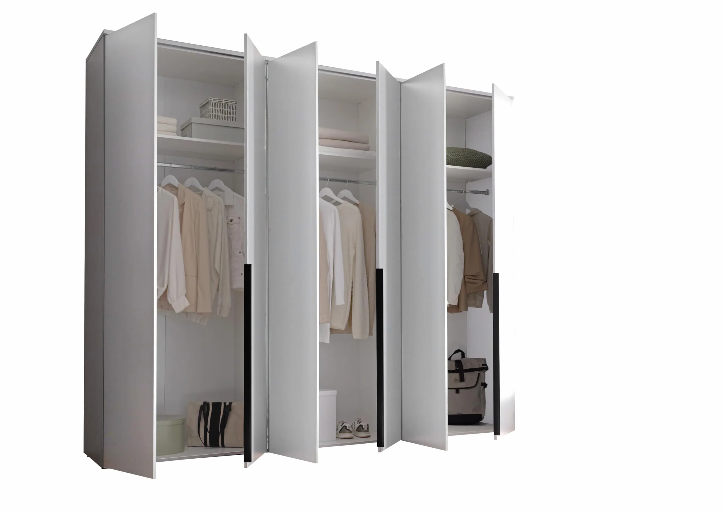 AVANTI TRENDSTORE Civiasco armadio a 6 ante battenti laminato bianco 270x225x52 cm