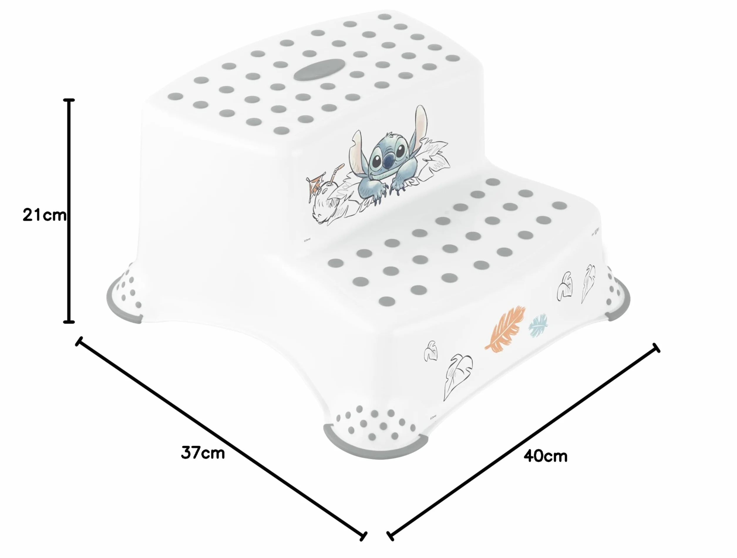 Keeper Stitch sgabello a due gradini antiscivolo Bianco 3-14 anni