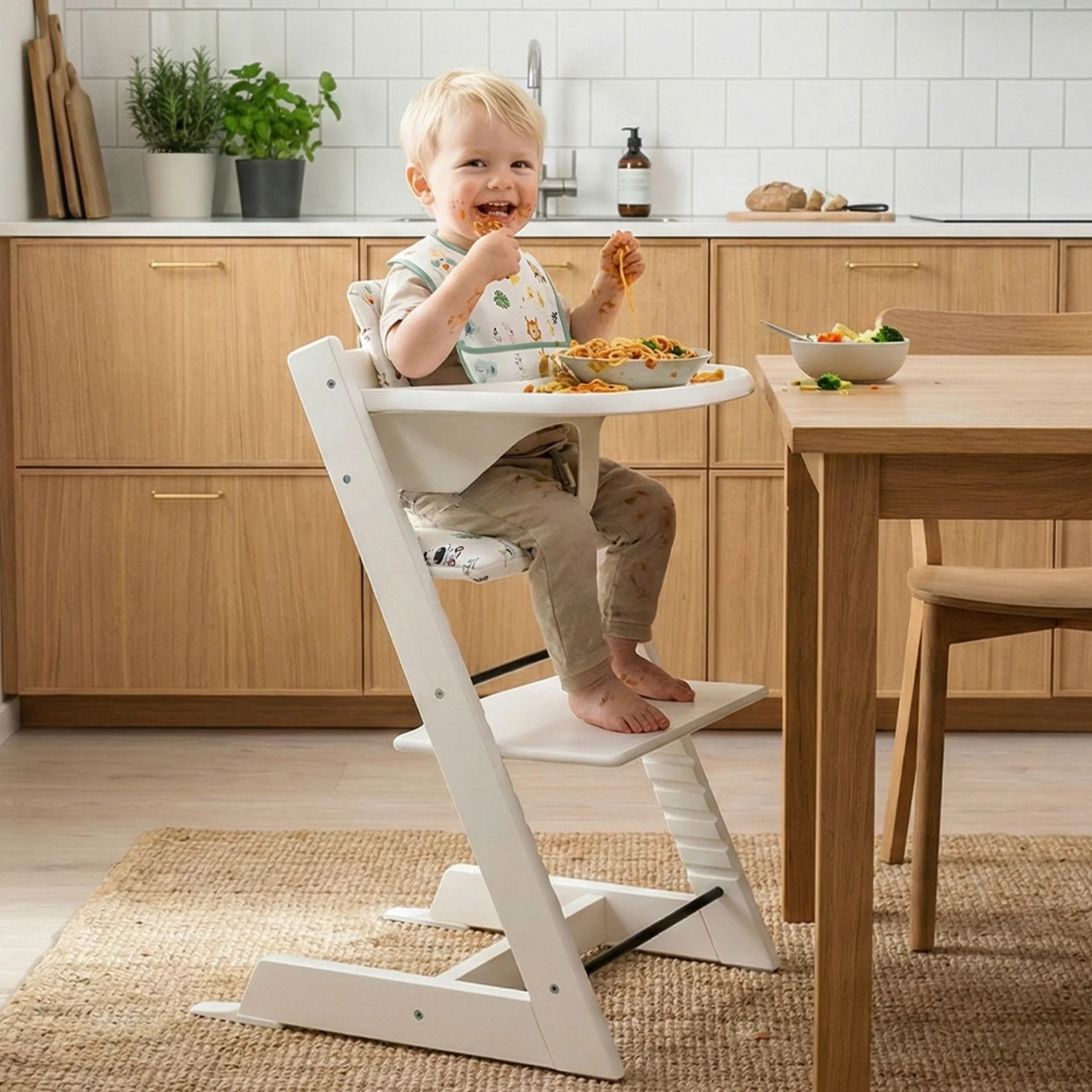 Copri seggiolone pappa universale 2 pezzi per Hauck e Stokke impermeabile Oeko-Tex Safari