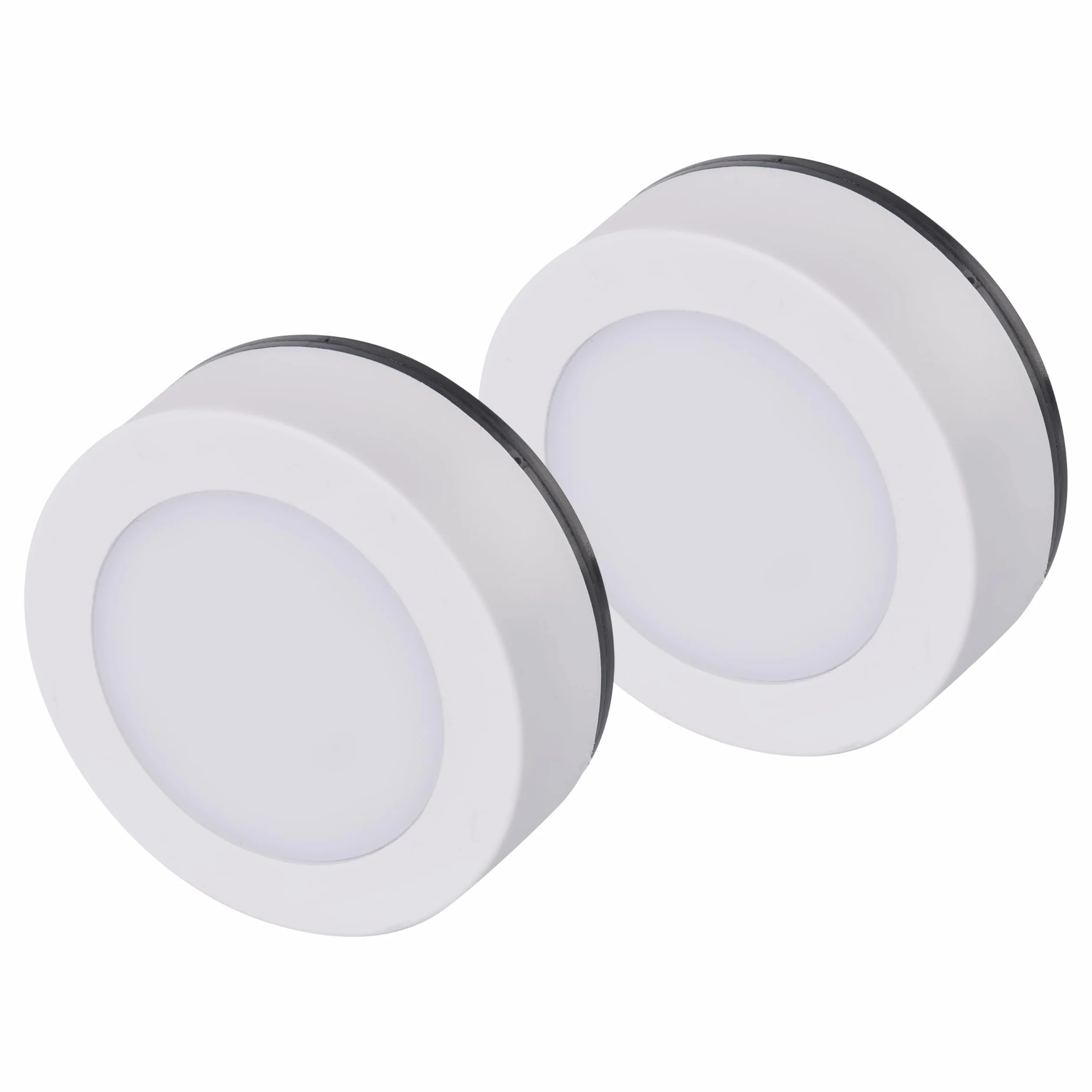 EMOS - Luce notturna a LED 2 pezzi con cuscinetti adesivi – 2 x luci di orientamento alimentate a batteria (3 x AAA), per bambini e anziani – Lampada a pressione da incollare – Luminosità 15 lm