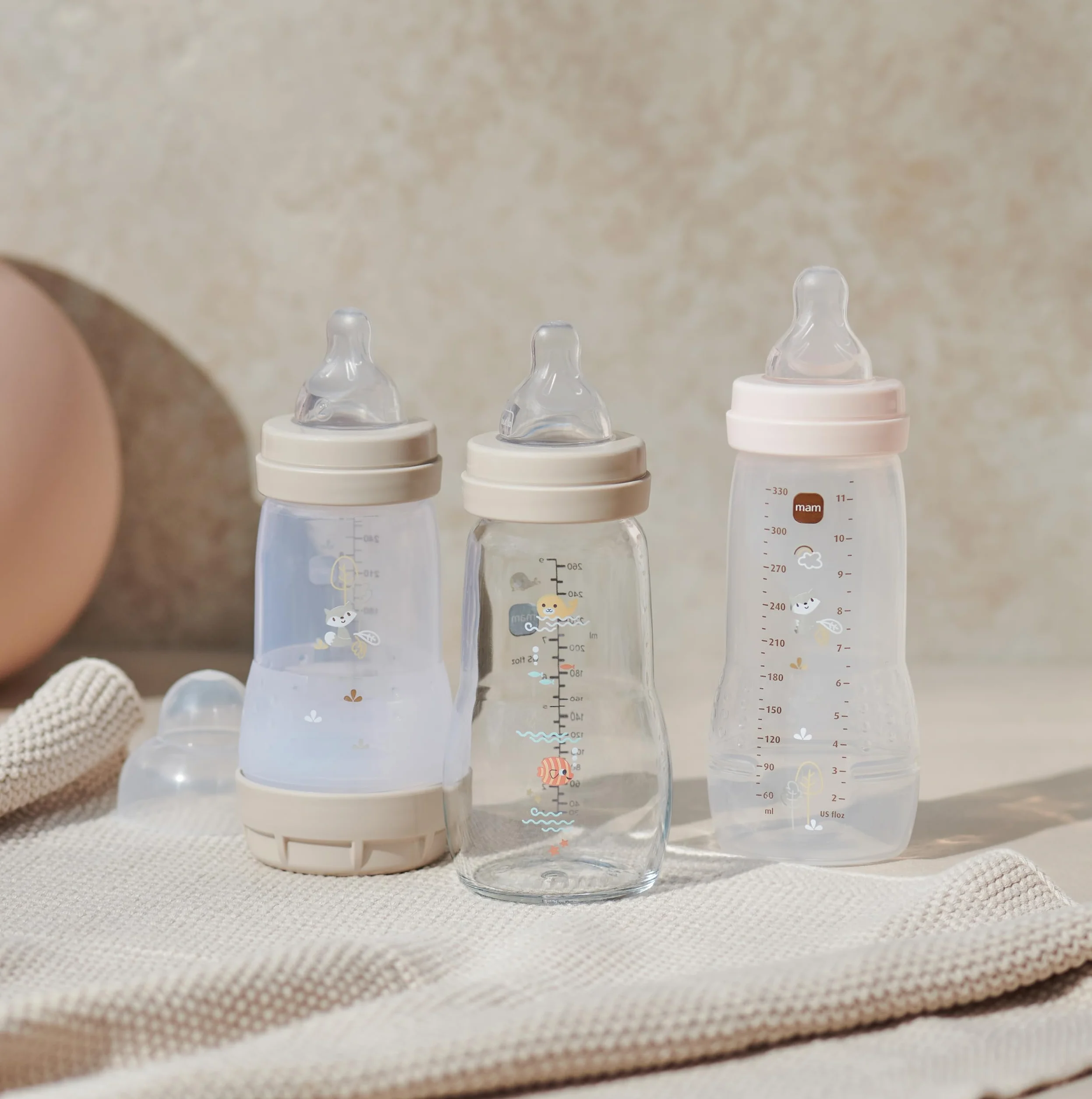 MAM Biberon Easy Active Baby Bottle 330 ml Set da 2, Kit da 2 biberon MAM per bambini attivi, Accessori neonato 4+ mesi allattamento tettarella misura 3