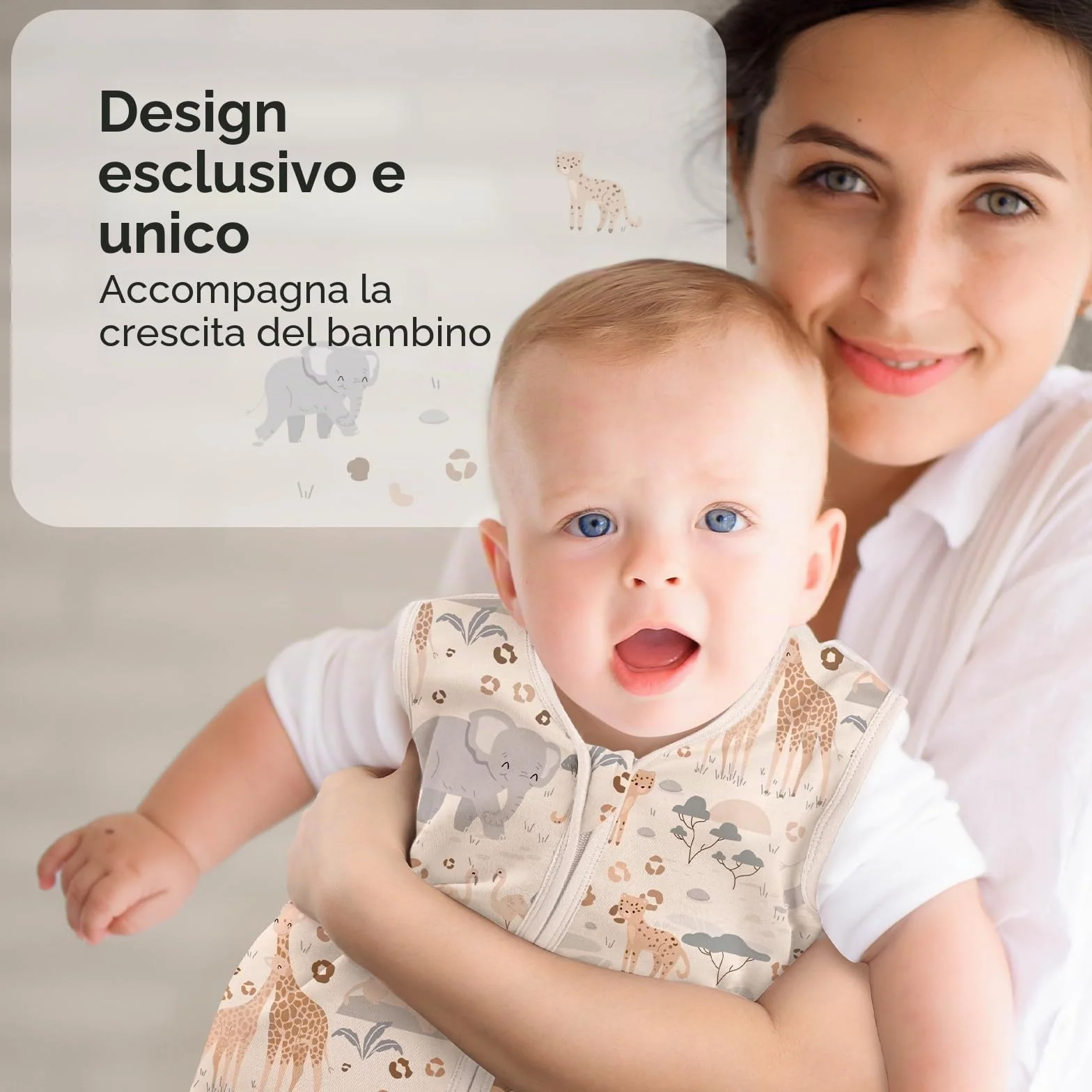 Unnivoll Sacco Nanna Estivo 0-6 Mesi 0.5 Tog 100% Cotone Neonato