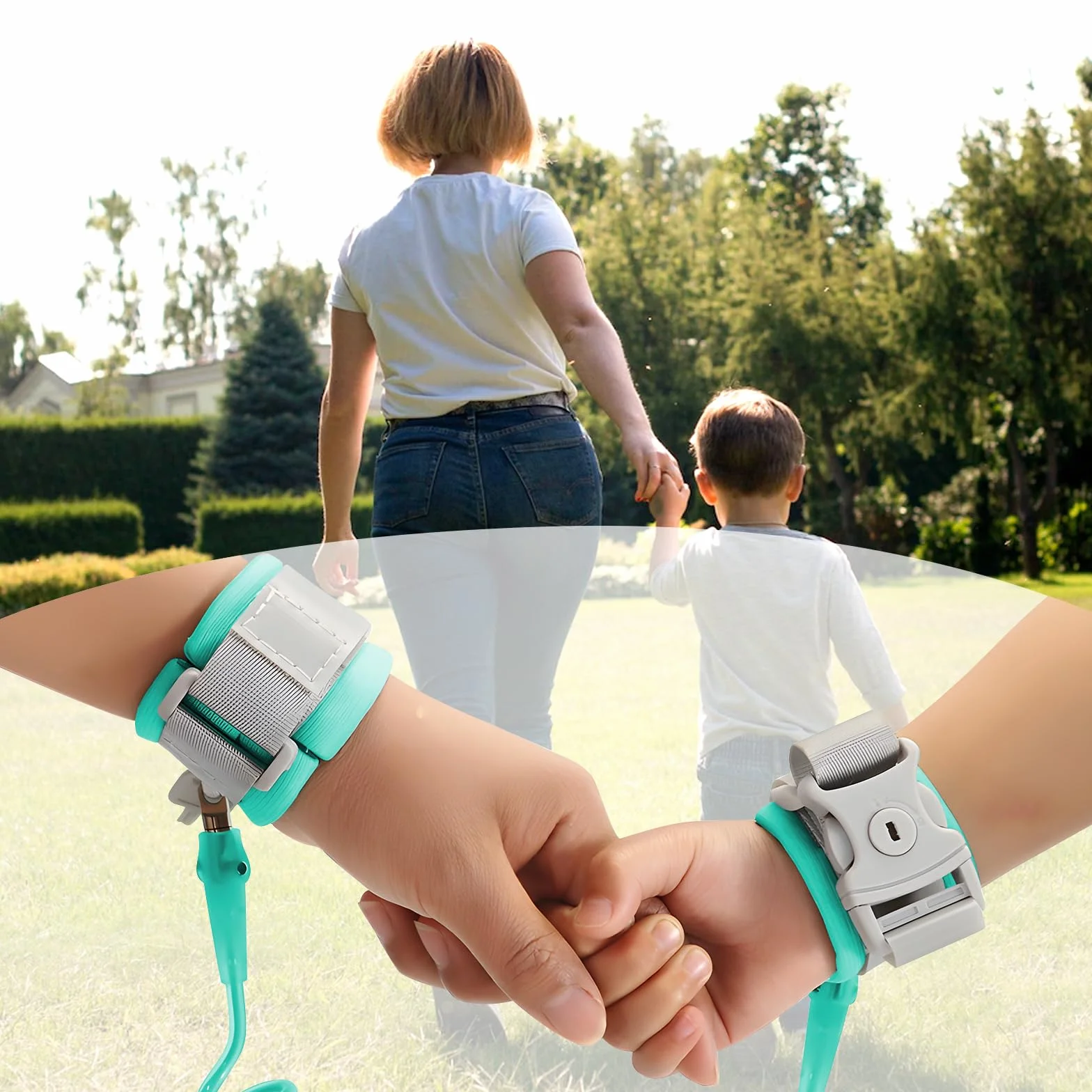 Bambini Guinzaglio Polso di Sicurezza 2.5M Anti Perso Cintura Rosa