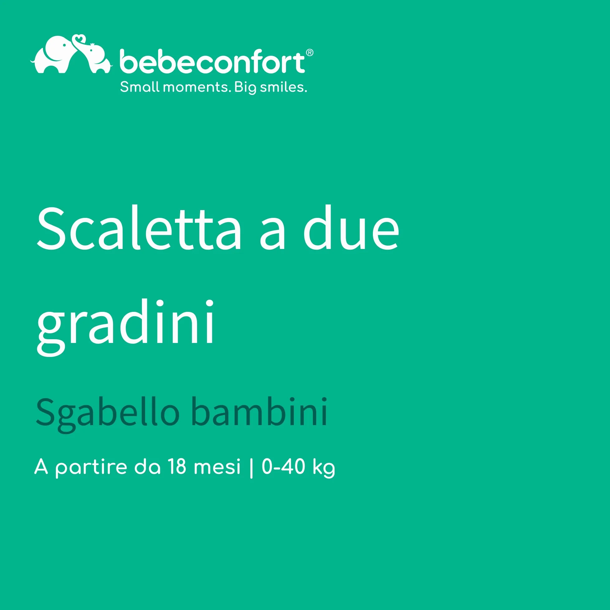 Bebeconfort Scaletta a due gradini sgabello bambini pedana bagno Bianco/Lime