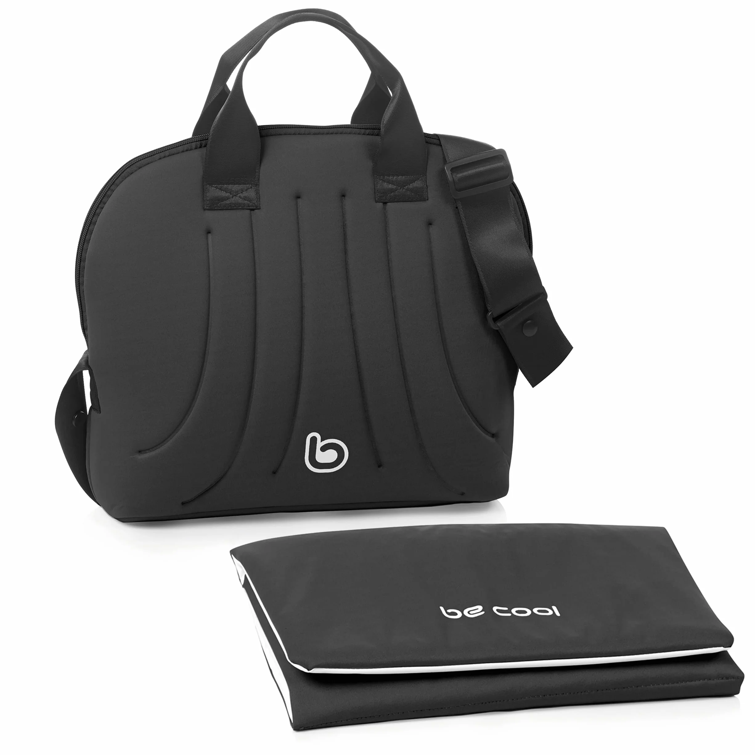Be Cool Push Passeggino con seduta reversibile, alluminio, chiusura compatta, parapioggia e borsa per il cambio