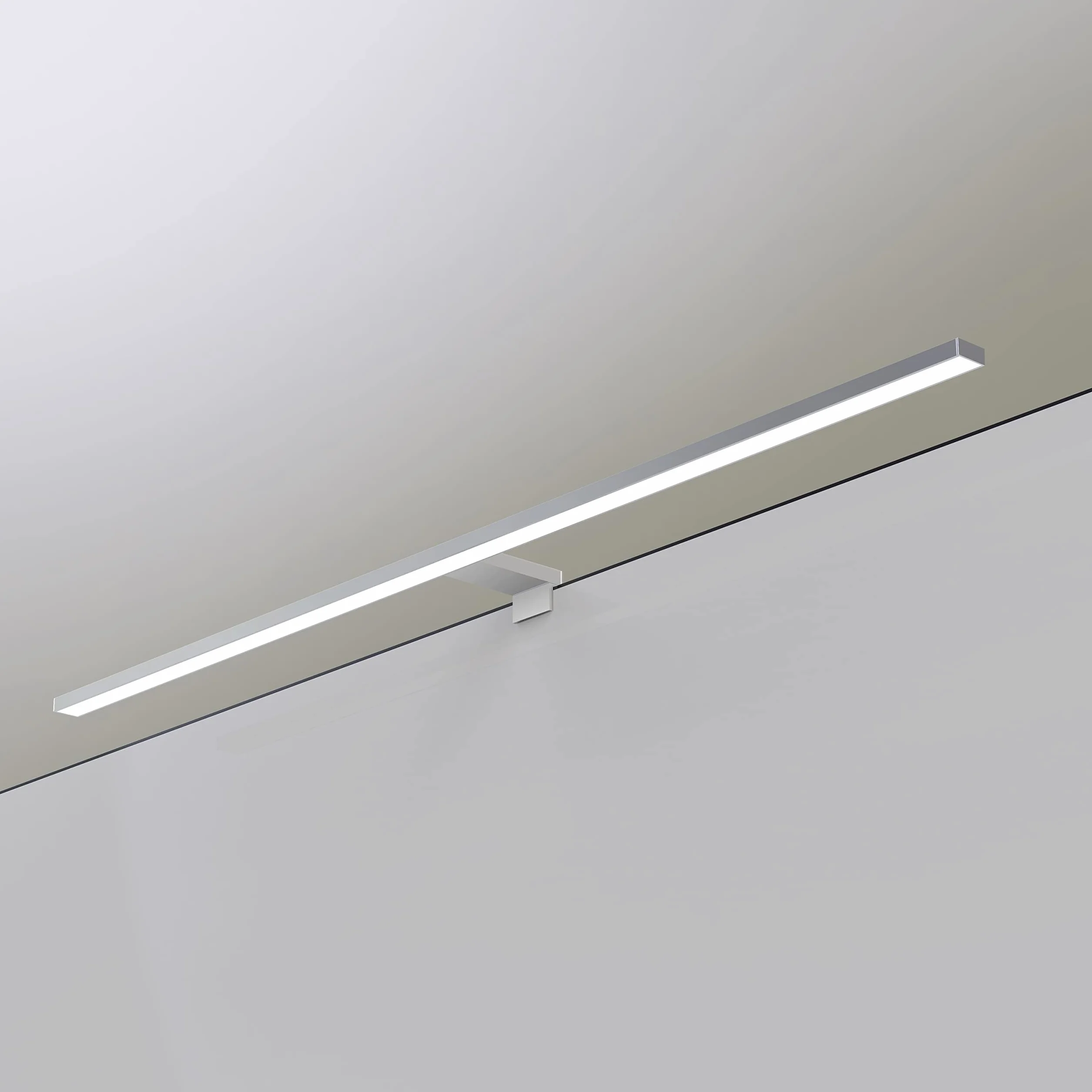 kalb | 80cm LED lampada da bagno lampada a specchio lampada a specchio 230V, grigio argento (bianco neutro)