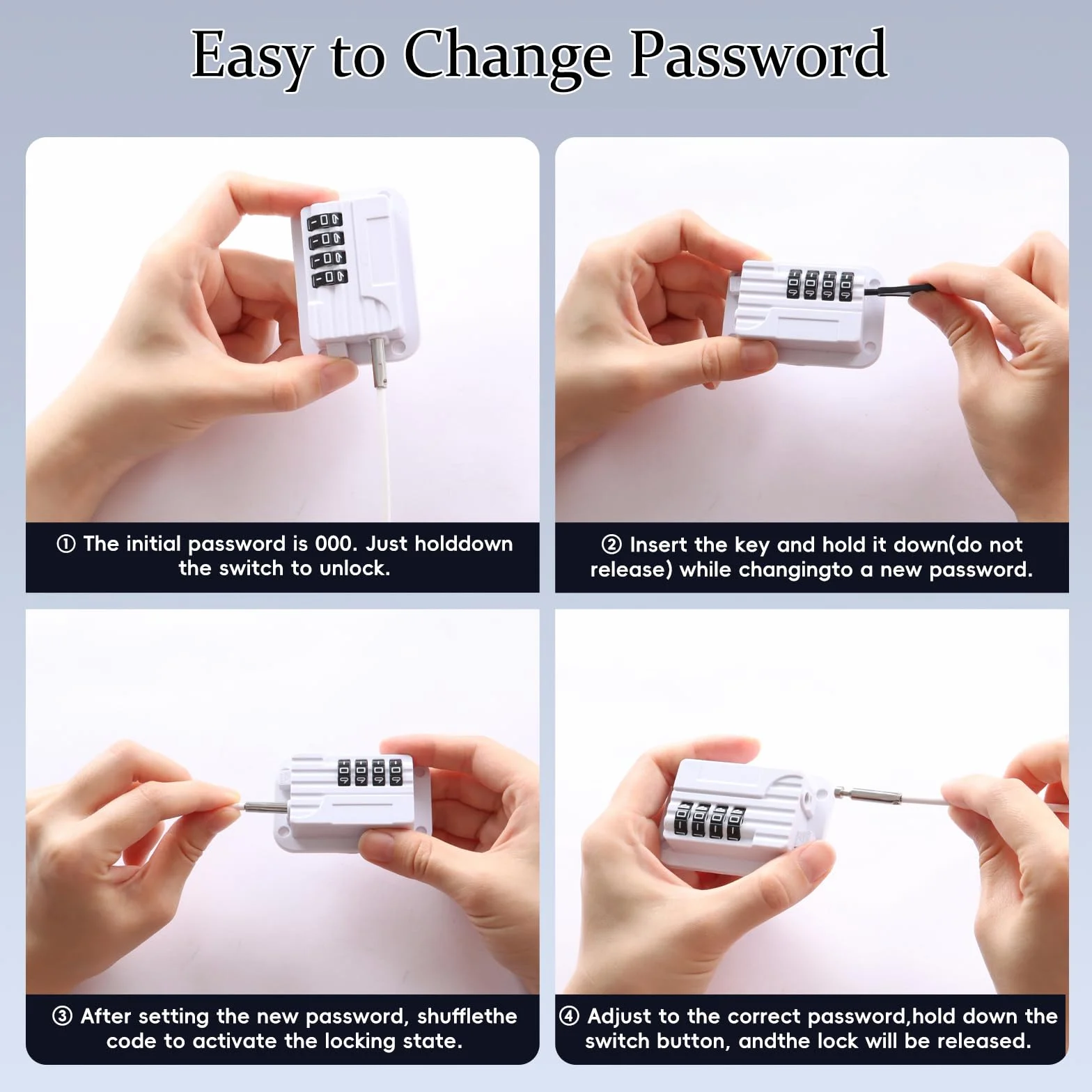 Lucchetto per Frigorifero con Codice, Blocco Frigorifero Bambini, Lucchetto per Armadietto con Password (Bianco)