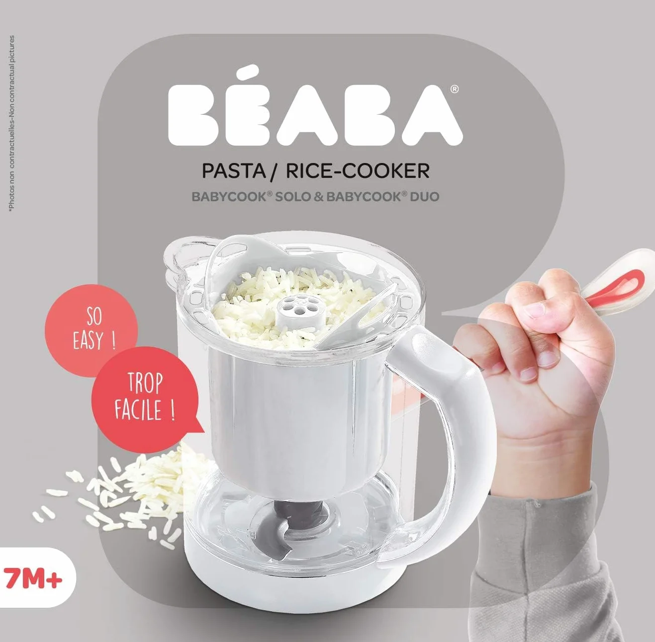 BÉABA Cuoci pasta-riso Cestello/ciotola per amido Babycook Duo 350 g Bianco