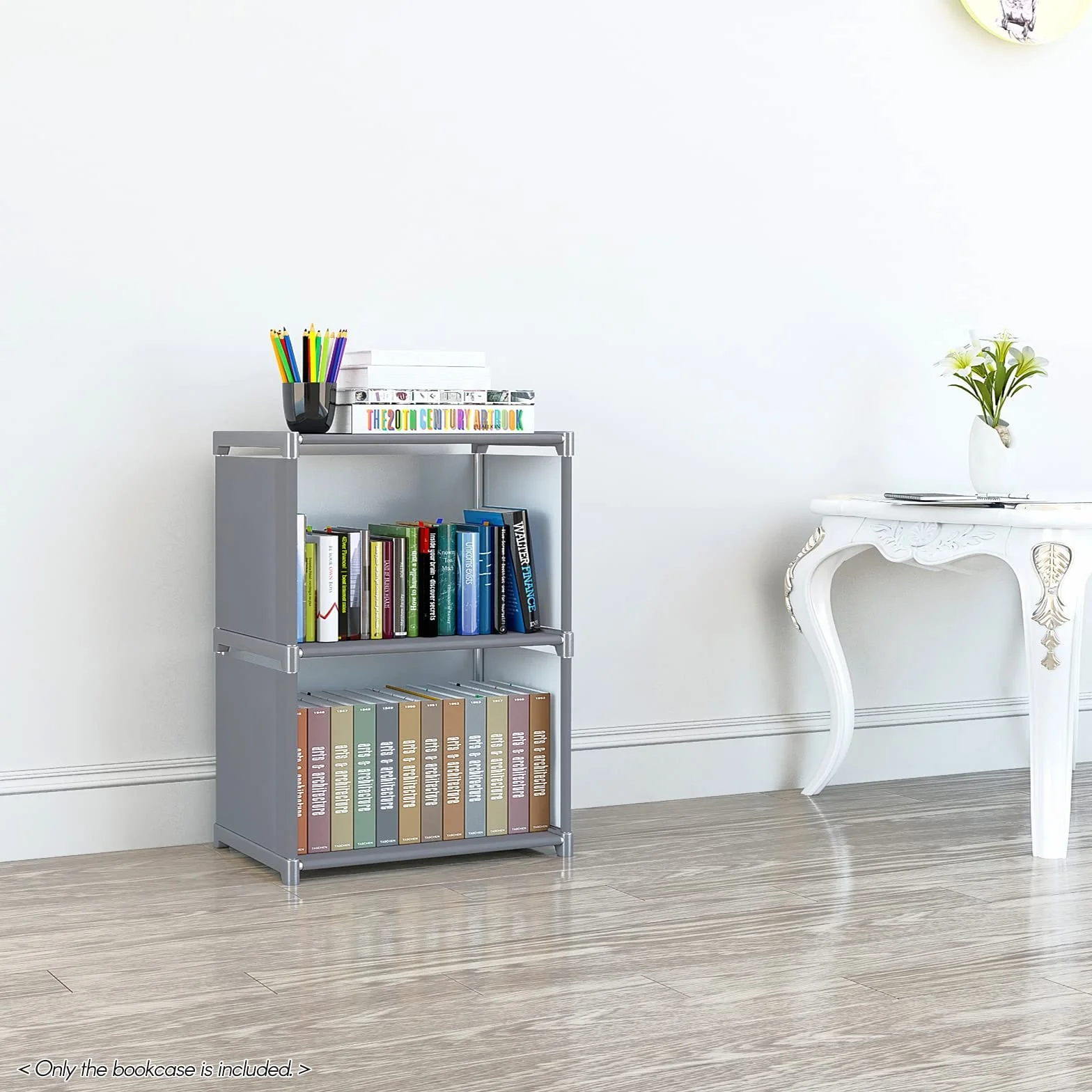 Libreria a cubo 2 ripiani multifunzionale per libri, scarpe, giocattoli, decorazioni, camera da letto, studio