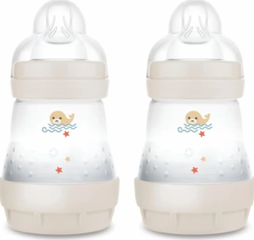 MAM Biberon Easy Start 160 ml Set da 2 Anticolica per Allattamento Misto con Tettarella Misura 1