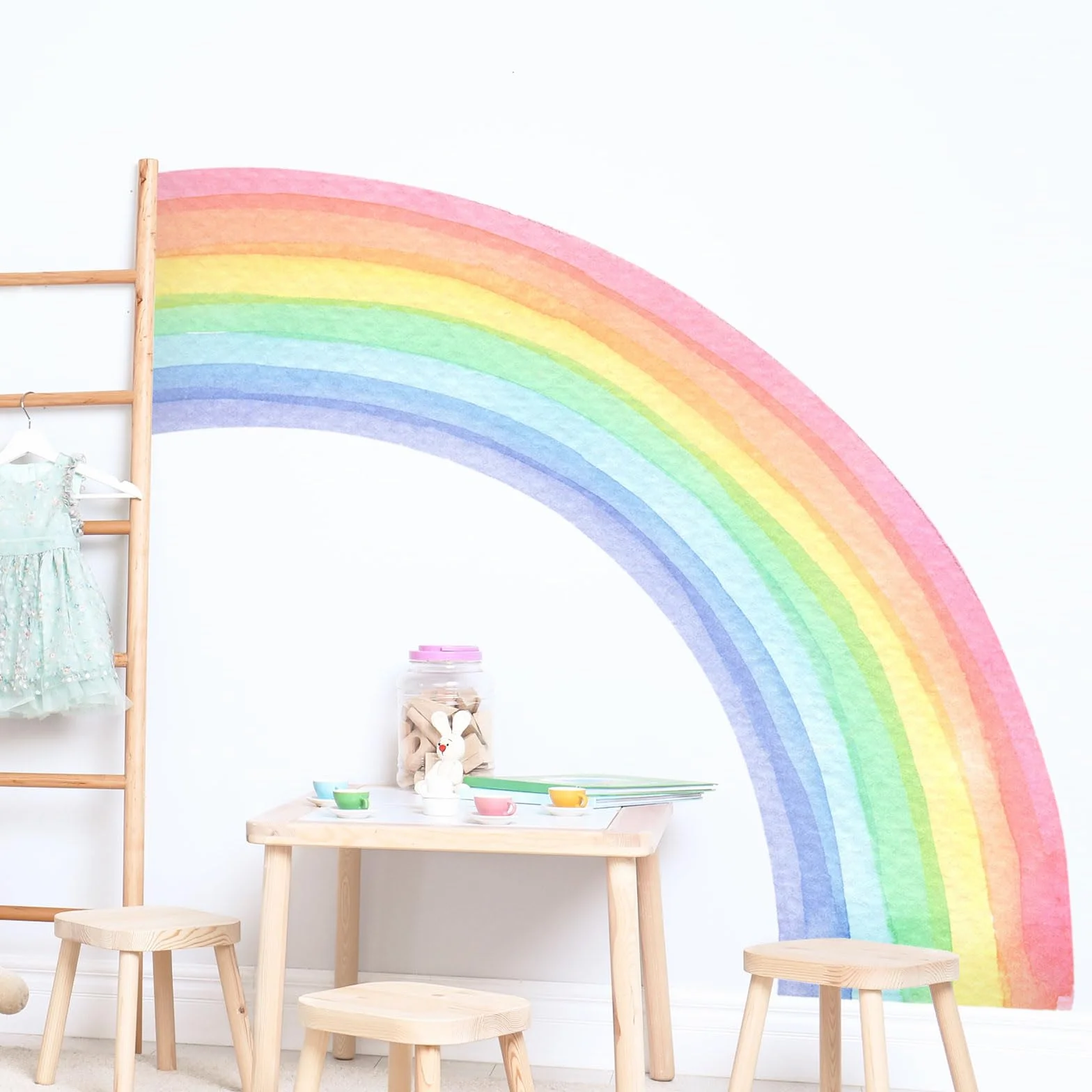 Supzone Adesivi Murali Bambini Arcobaleno 140 x 160 cm
