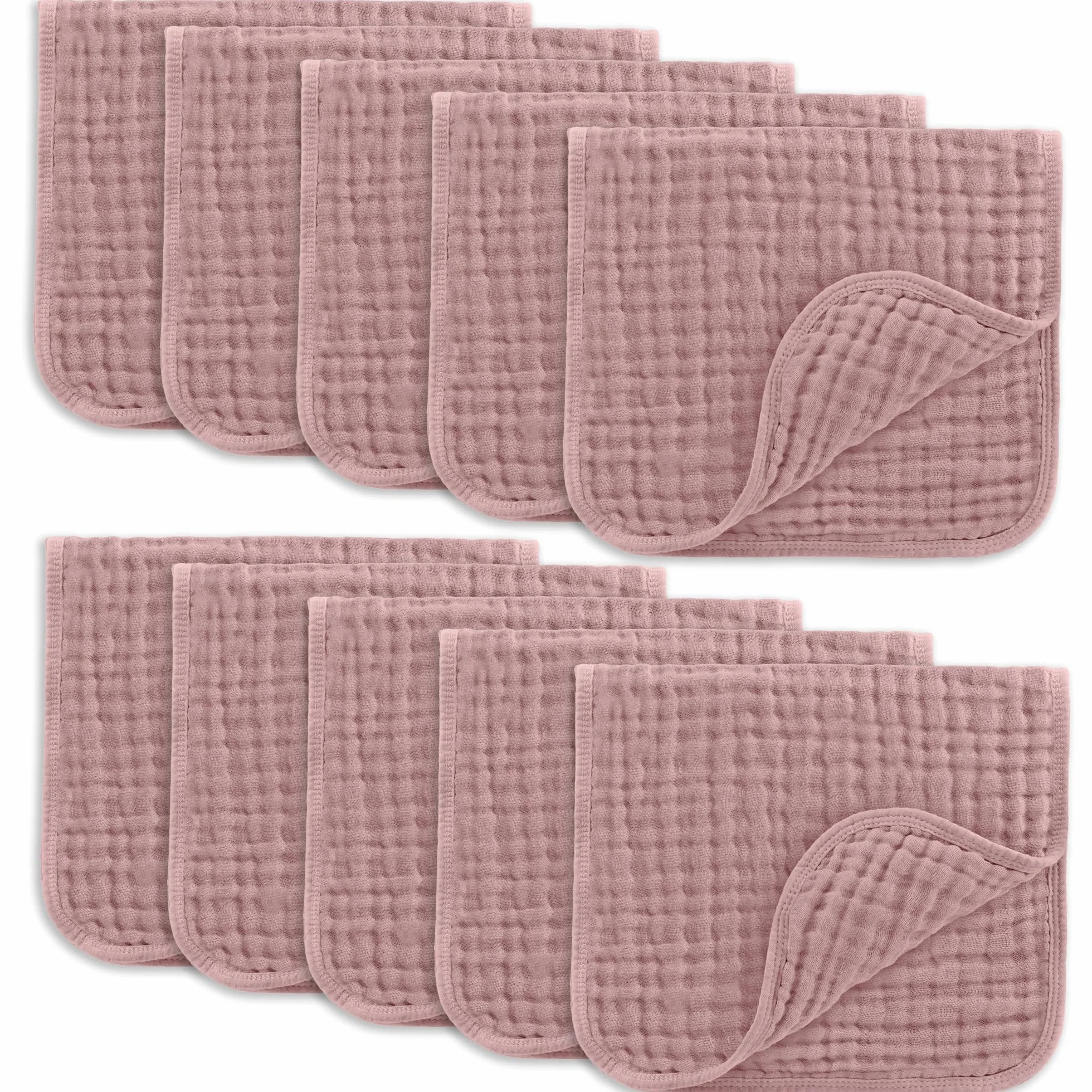 Comfy Cubs Panni per il ruttino 50,8 x 25,4 cm 10 sztuk 6 warstw 100% bawełna