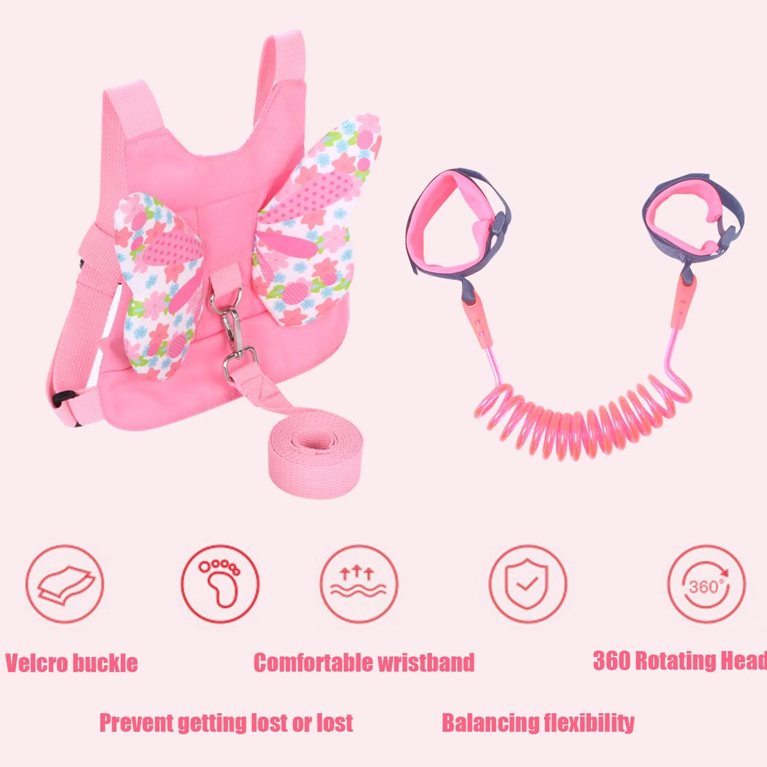 DKDDSSS Guinzaglio per Bambini, Imbracatura di Sicurezza Anti-Loss Anti perso
