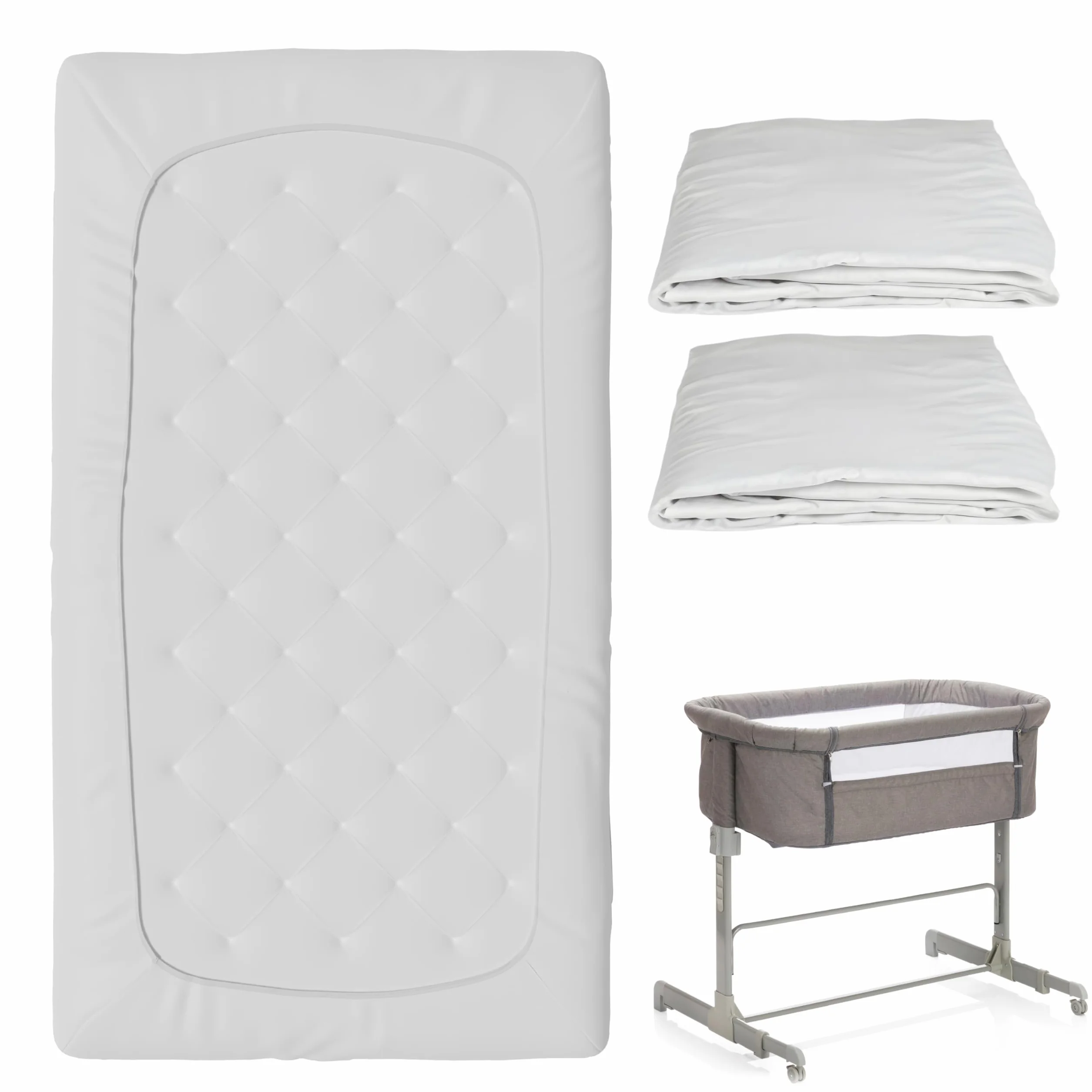 Coprimaterasso Next to Me 60x90 cm Set 2 sztuk Traspiranti Lavabili Angoli Elasticizzati Antiacaro