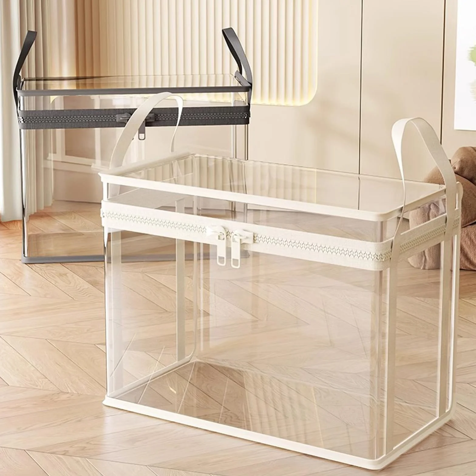 Contenitore PVC Pesante 50L per Asilo Nido e Aula - Cerniere Lunghezza, Design Salvaspazio