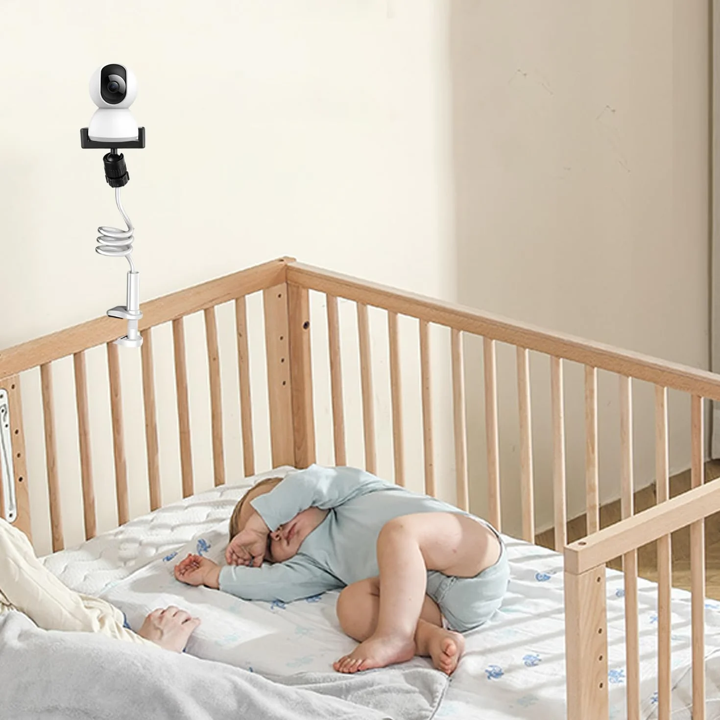 Supporto Baby Monitor Universale Flessibile per Lettino Scrivania, Compatibile con ABM700/SM50B/UU24/BM01/HB6550/HB65/HB6560