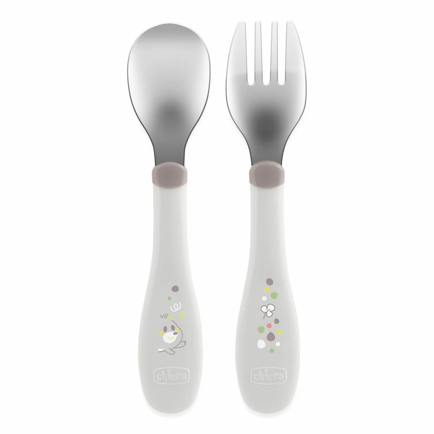Chicco Posatine Inox Set Pappa 2 Pezzi 18M+ Acciaio Inossidabile
