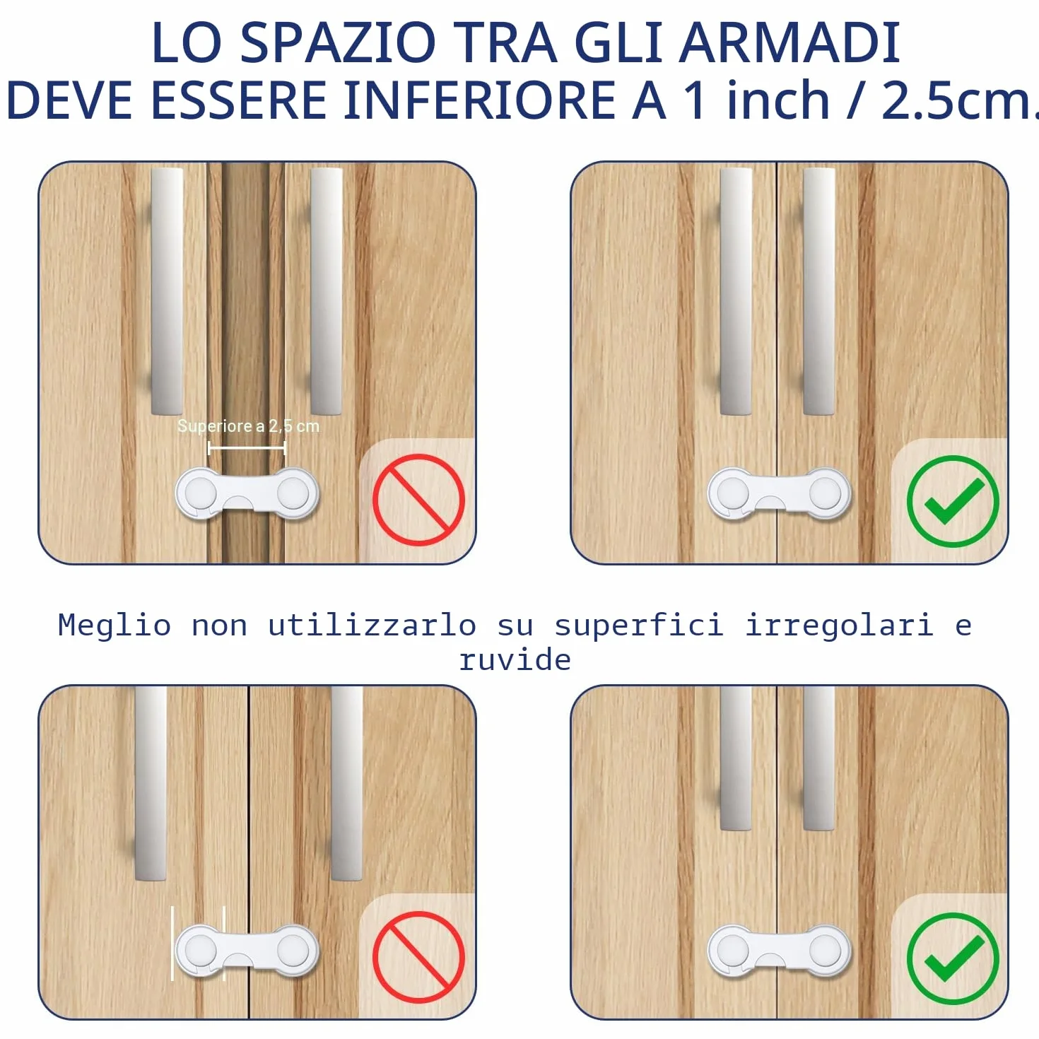 Blocca Cassetti Per Bambini, Sicurezza Cassetti con Potente Adesivo, Nessun Trapano Necessario, Chiudi Cassetti