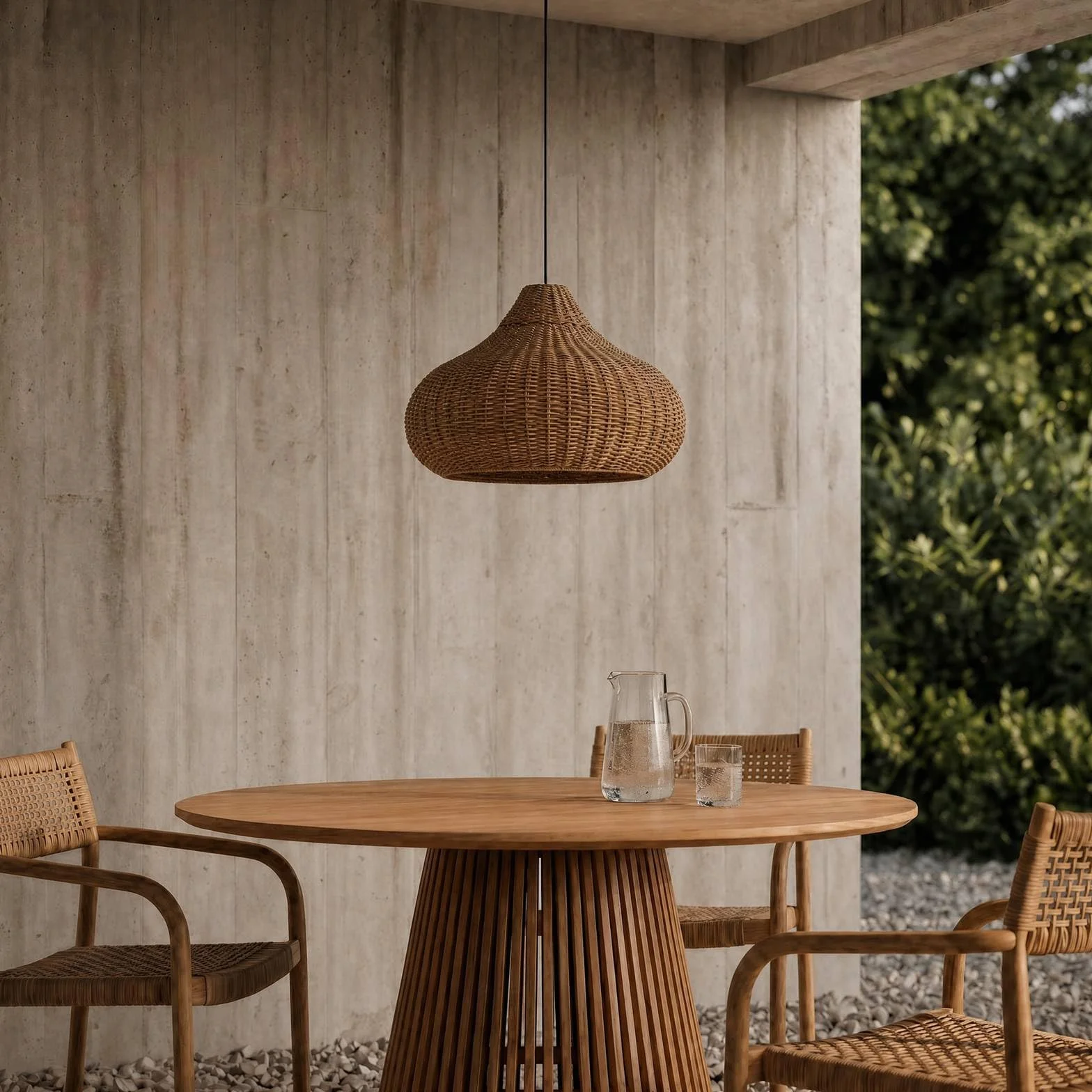 Lucande lampada da esterni dimmerabile (Country) colore Ocra, in Legno Sospensione