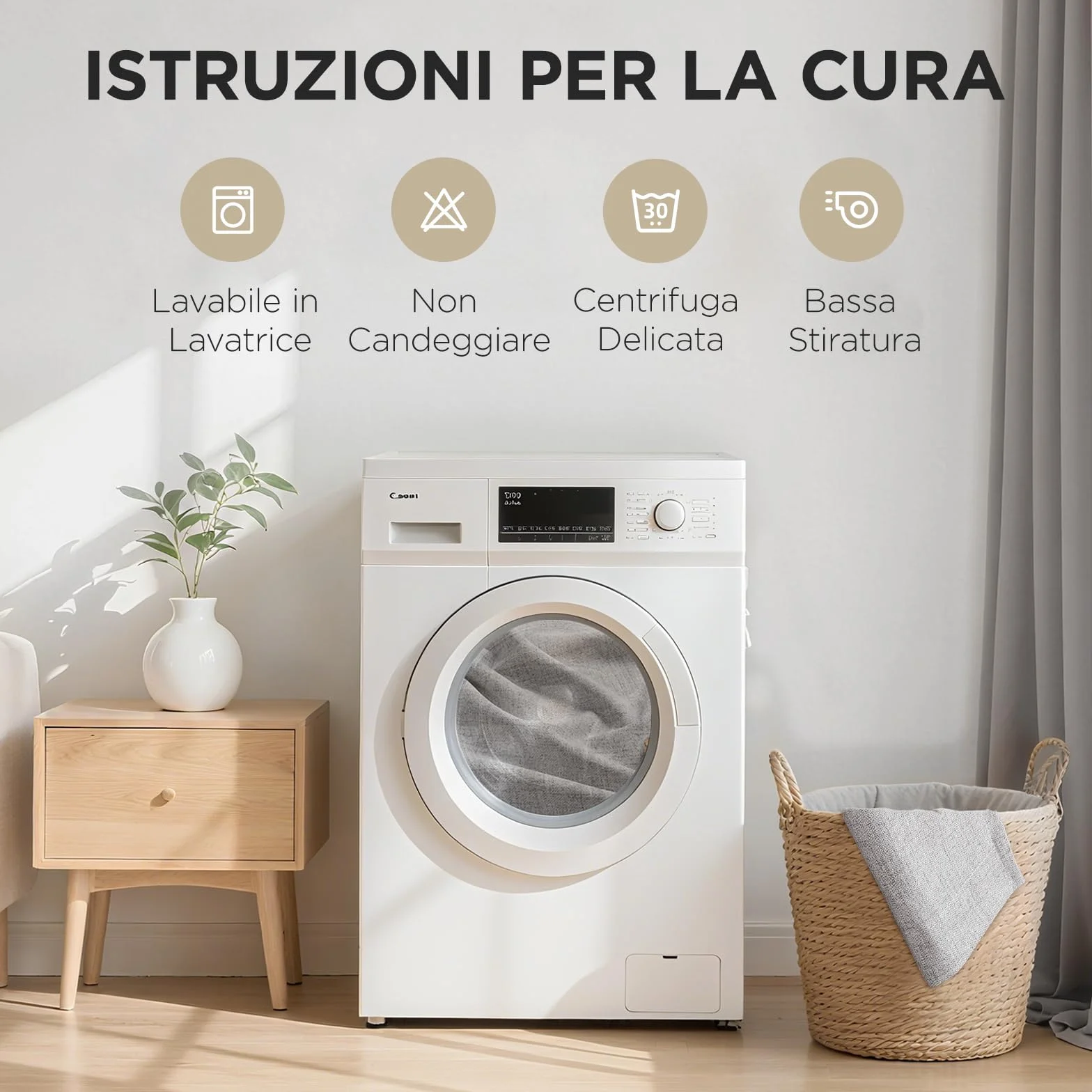 Joydeco Tende Oscuranti per Interni 2 Pezzi L 140 x A 200, Lino Termiche con Occhielli, Bianco
