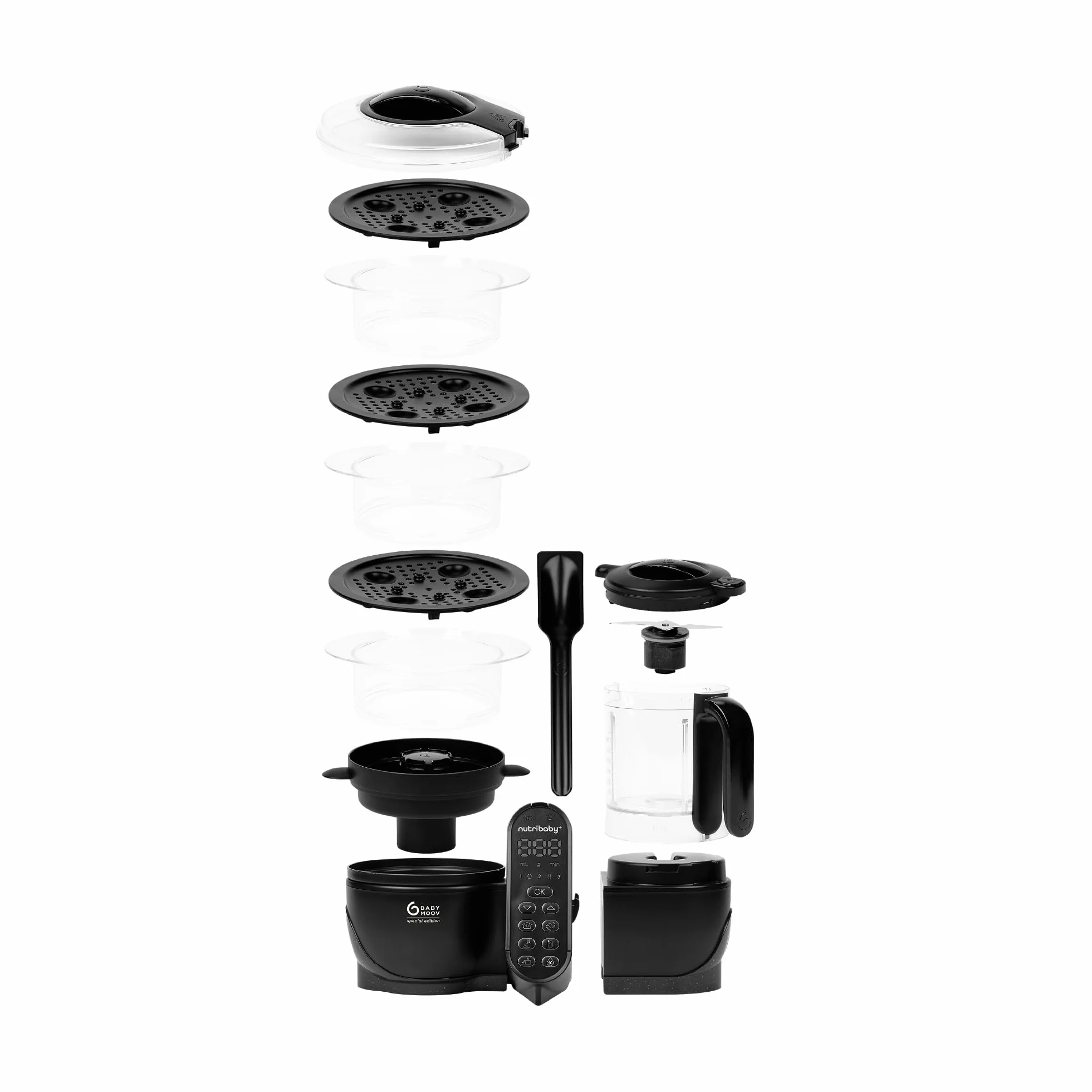 Babymoov Nutribaby(+) XL Cottura a Vapore per Bambini 2,9L 6 Funzioni Nero