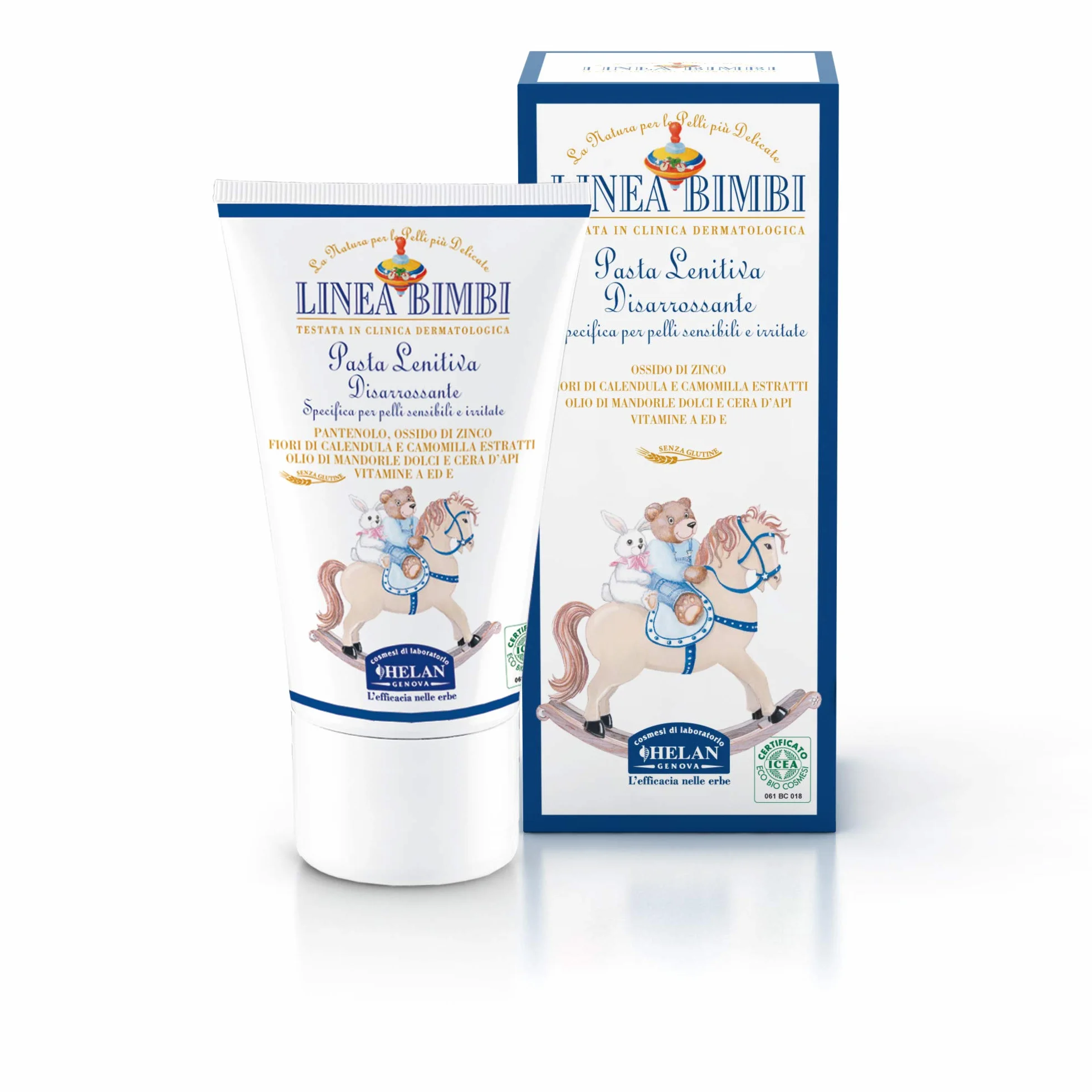 Helan Linea Bimbi Bio Crema Cambio Pannolino 50ml Pasta Protettiva Calmante con Calendula e Vitamina E